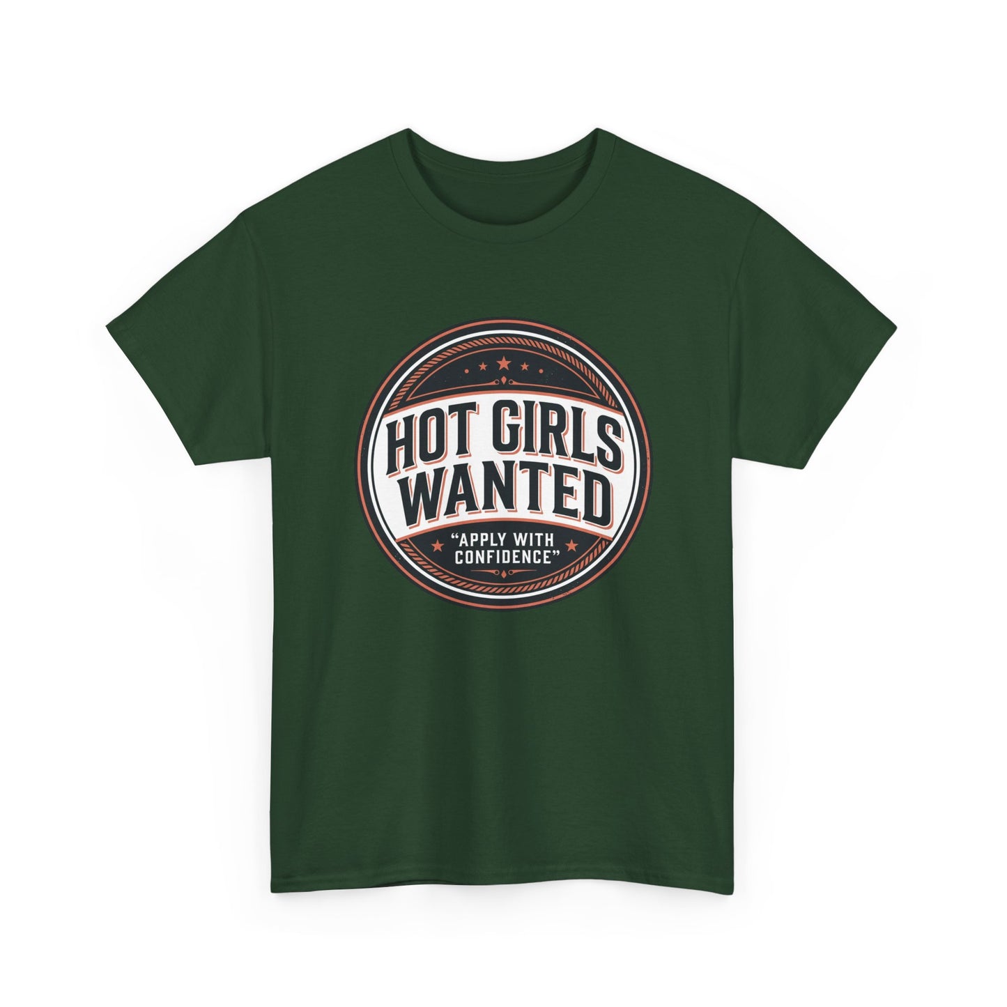 T-Shirt — "Hot Girls Wanted" Retro Badge Tee