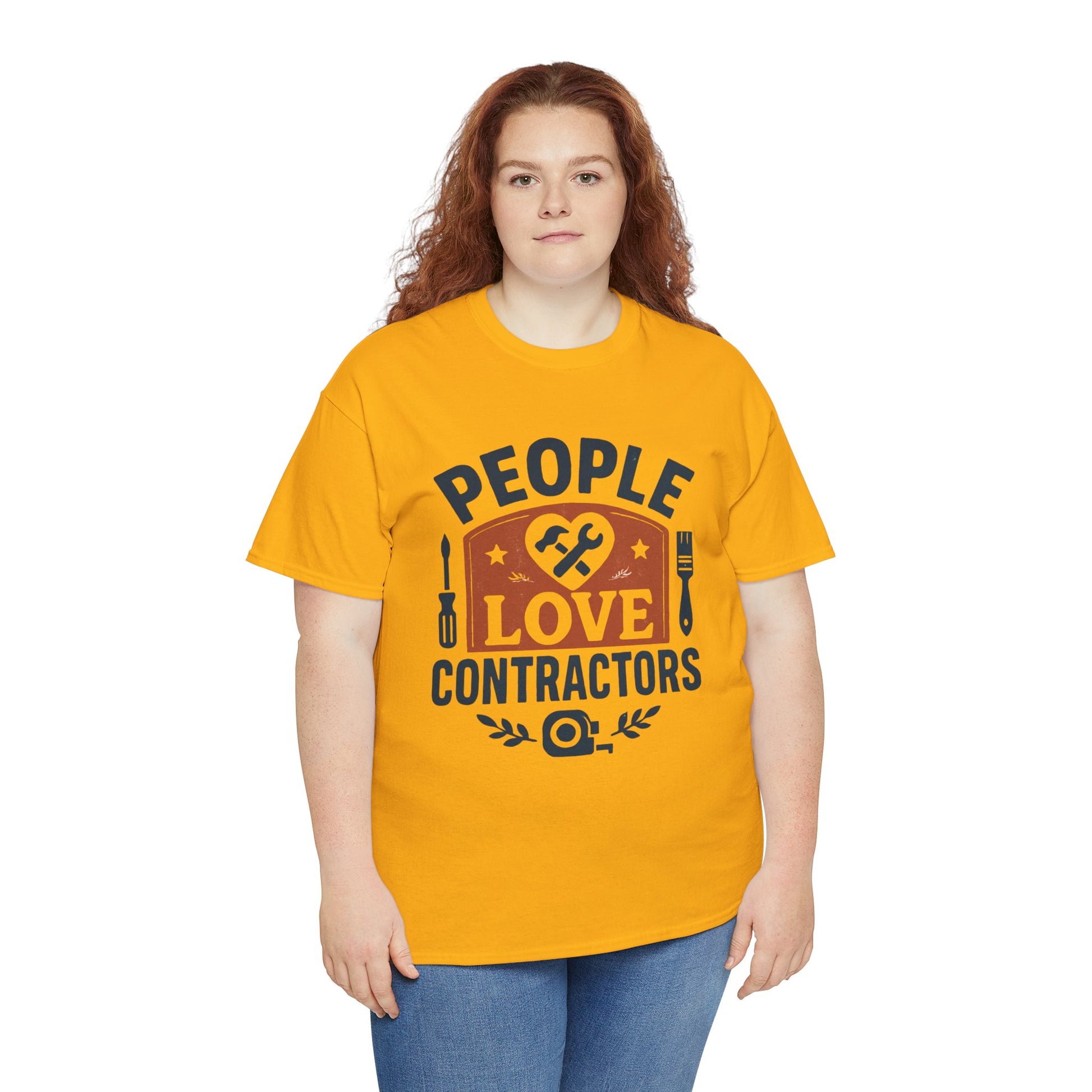 Contractor T-Shirt – "People Love Contractors" Graphic Tee Printify