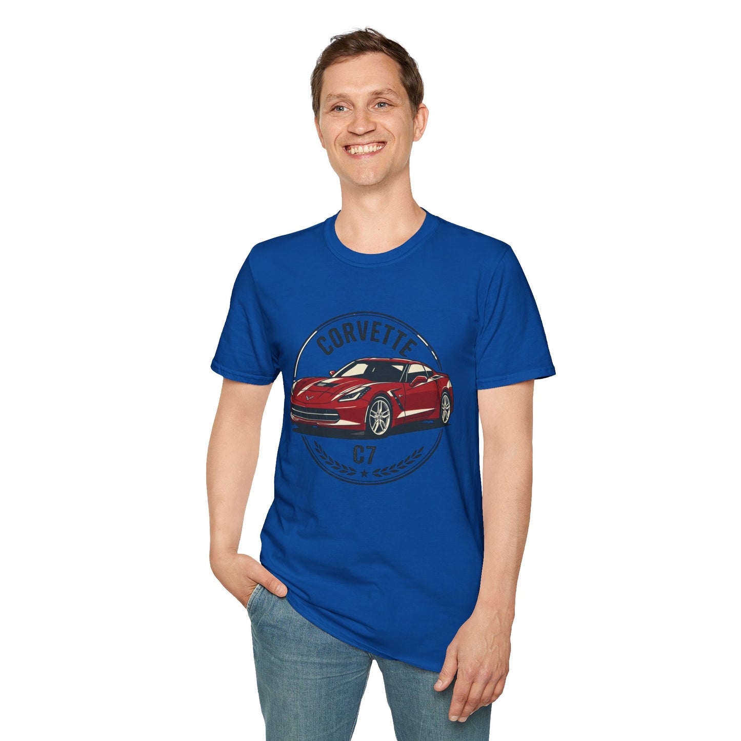 Corvette C7 Tee — Retro Red Sports Car T-Shirt