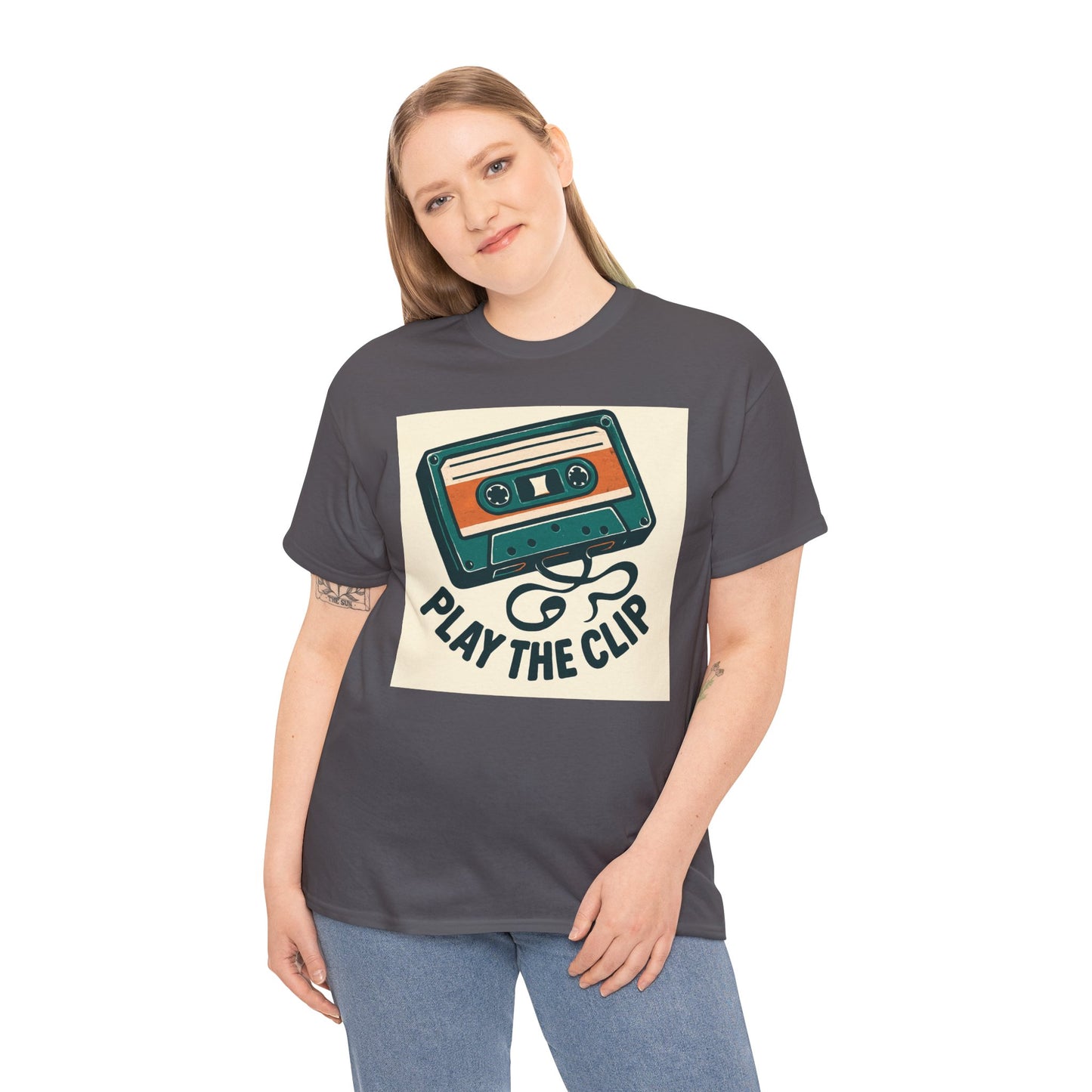 Cassette Tape 'Play the Clip' T-Shirt — Retro Music Tee Printify
