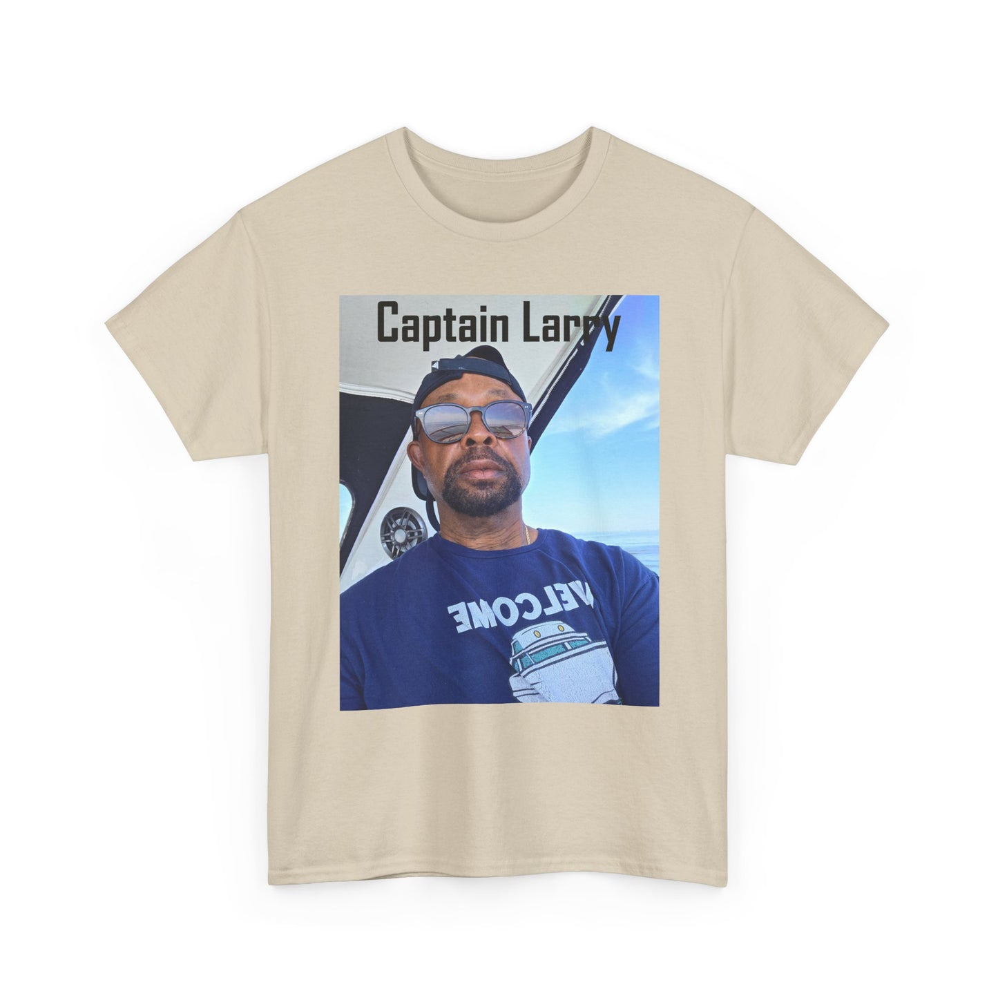 Custom Photo Print T-Shirt — Personalized Selfie Tee ("Welcome" Coffee Graphic) Printify