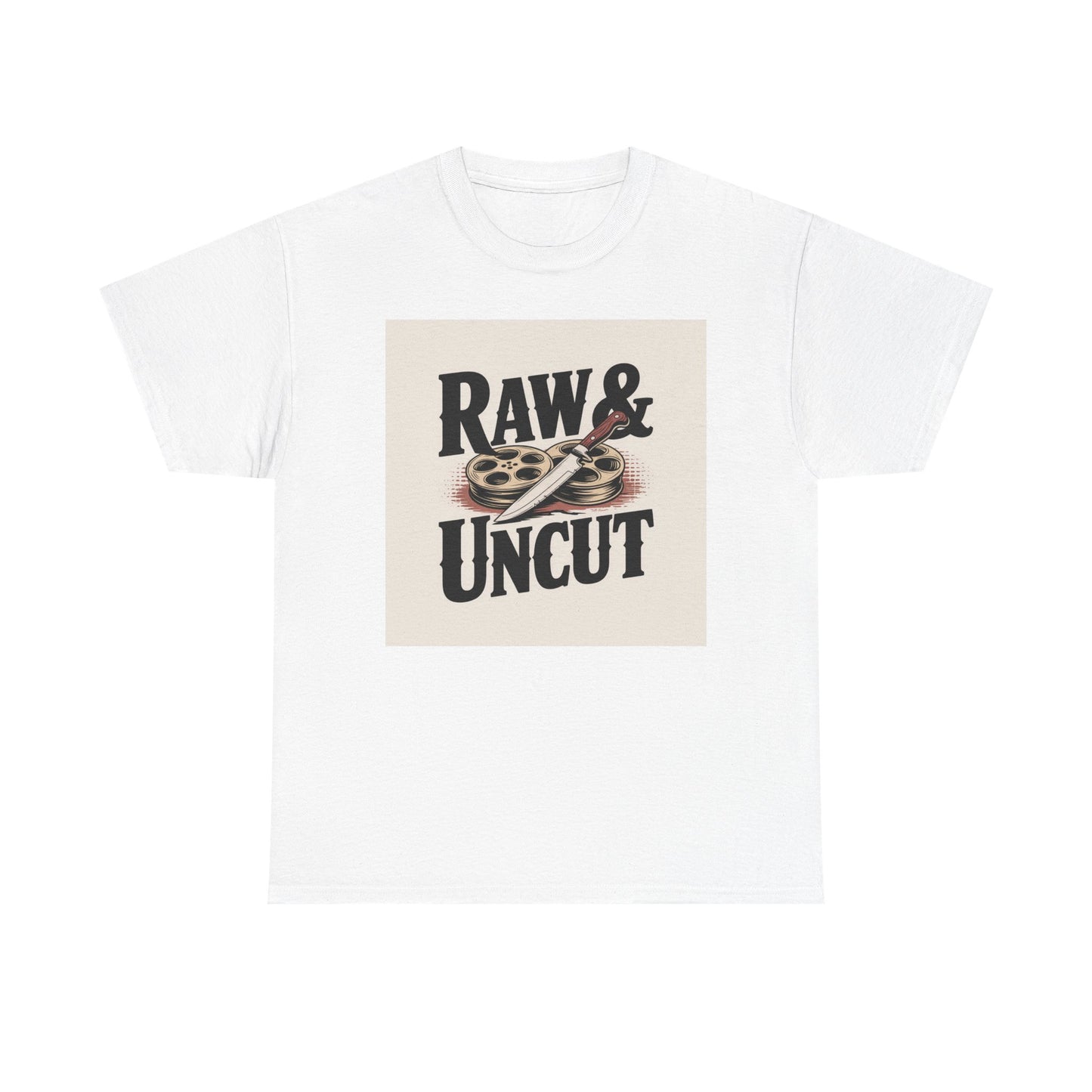 Raw & Uncut Graphic Tee — Vintage Film Reel Movie Lover T-Shirt