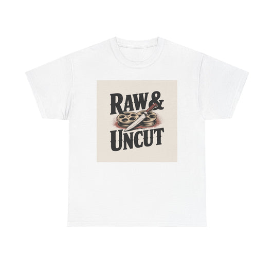 Raw & Uncut Graphic Tee — Vintage Film Reel Movie Lover T-Shirt