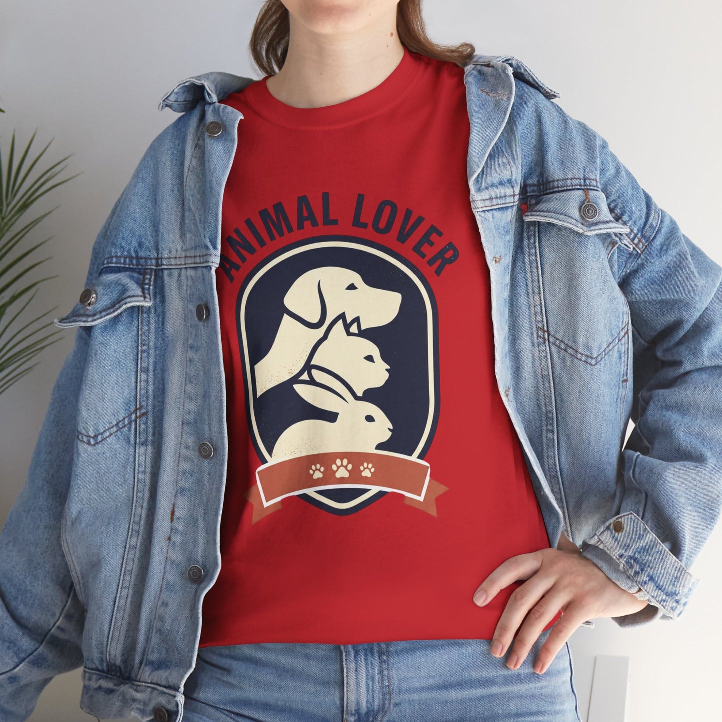 Animal Lover T-Shirt — Retro Pet Badge Tee (Dogs & Cats)
