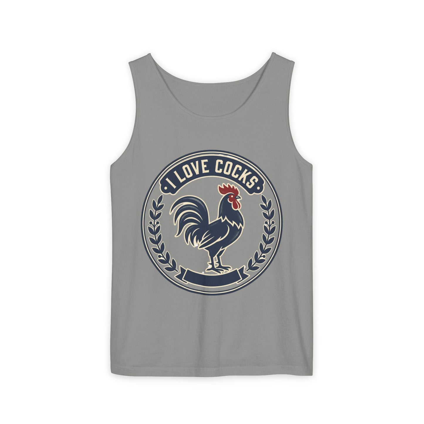 I Love Cocks Rooster Tank — Vintage Farmyard Graphic Tank Top