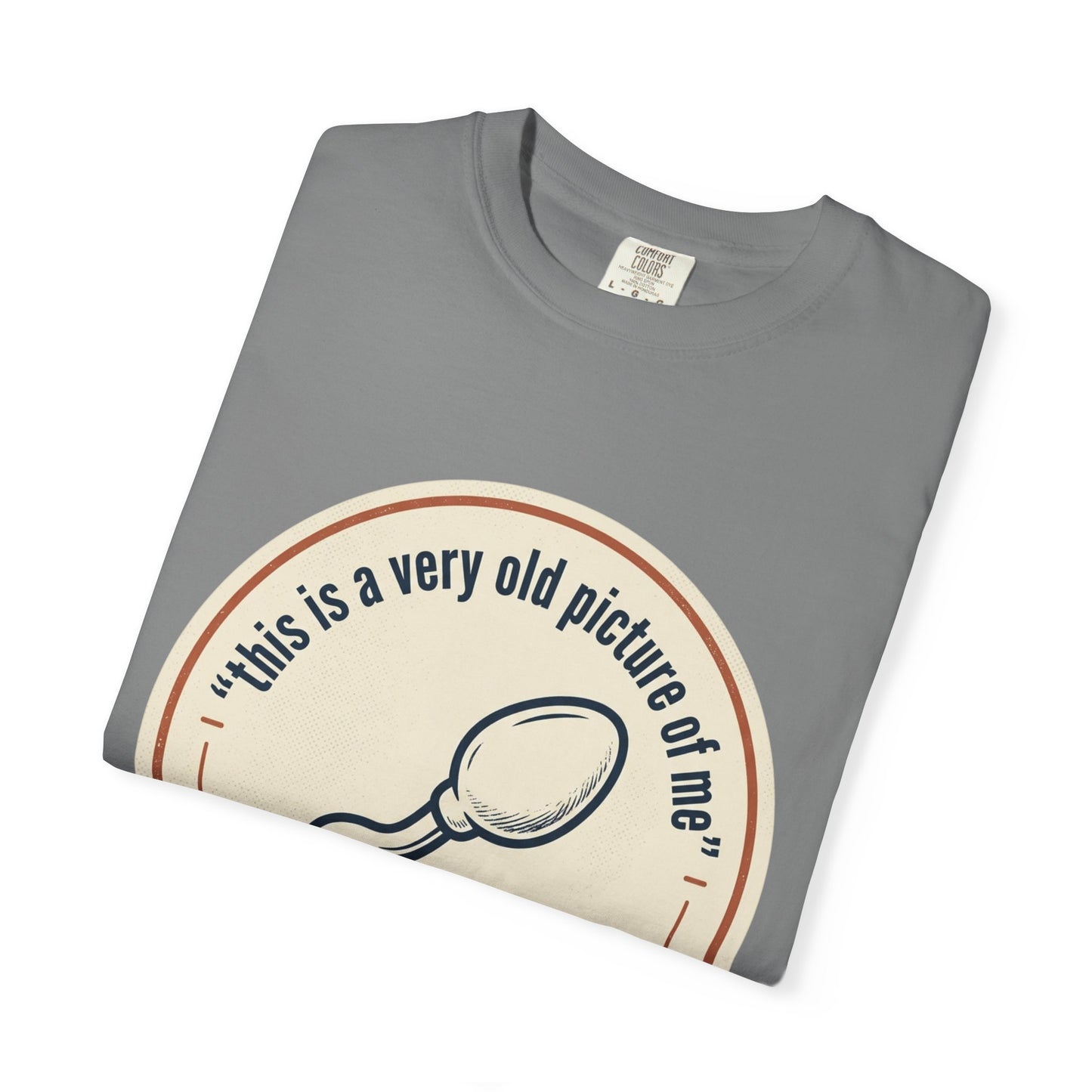 Vintage Sperm Graphic T-Shirt — "this is a very old picture of me"