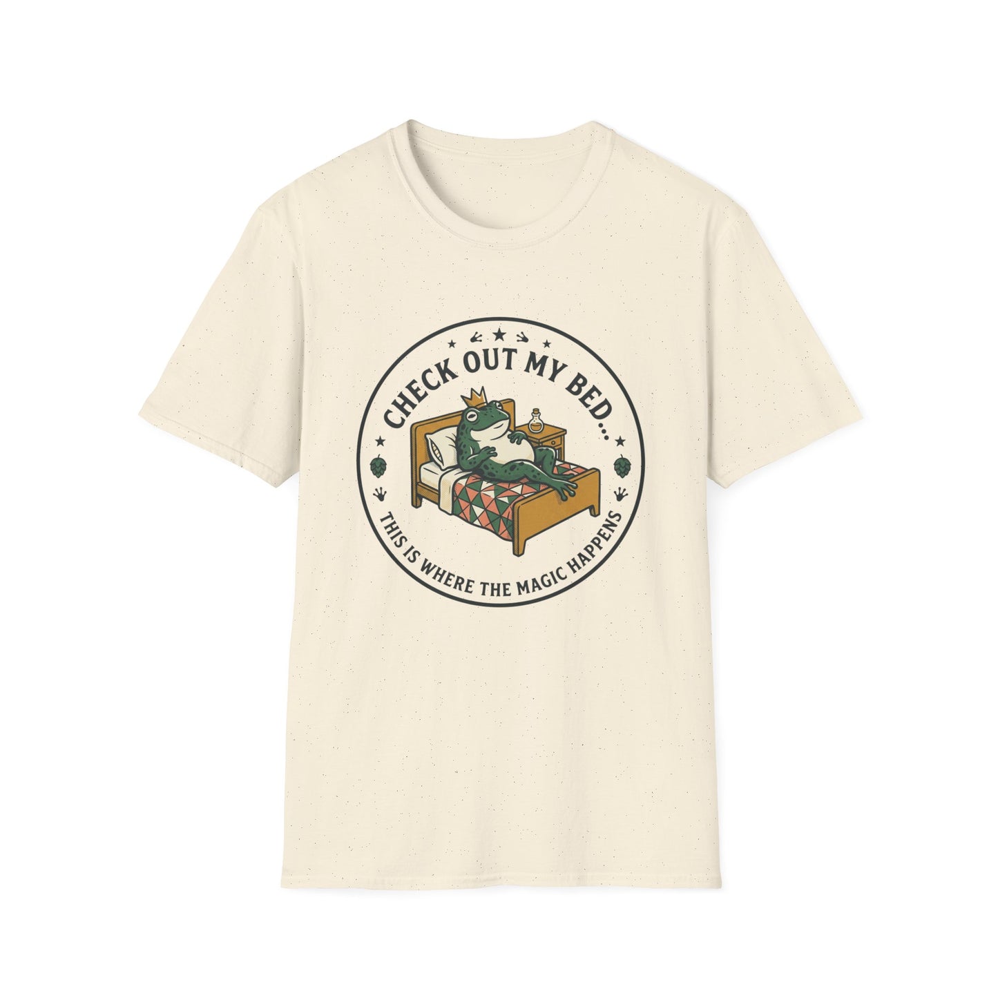 "Check Out My Bed" Cat Illustration Tee (There’s Where the Magic Happens)