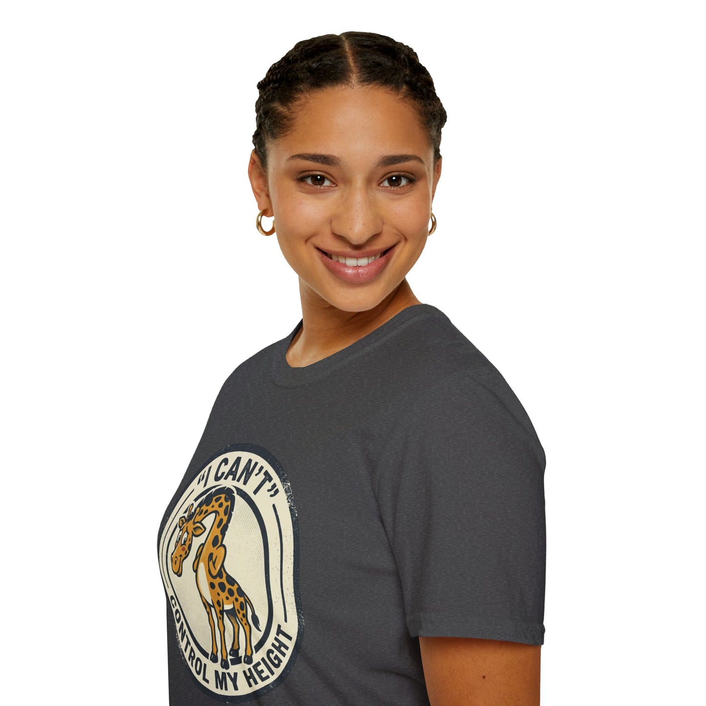 Giraffe 'I Can't Control My Height' T-Shirt
