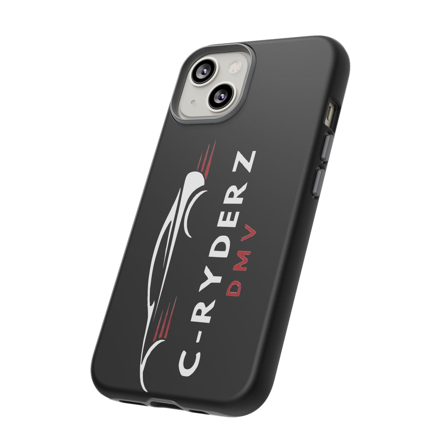 C-Ryderz DMV Black Slim Phone Case — Sporty Car Silhouette Protective Cover Printify