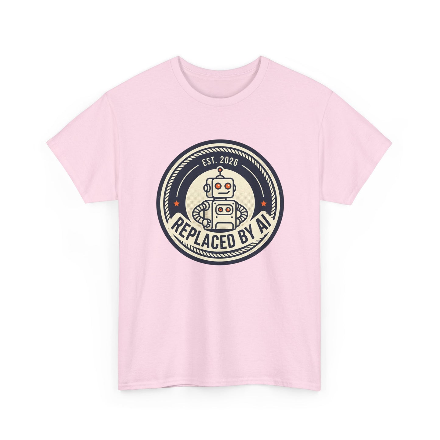 "Replaced by AI" Retro Robot Graphic Tee