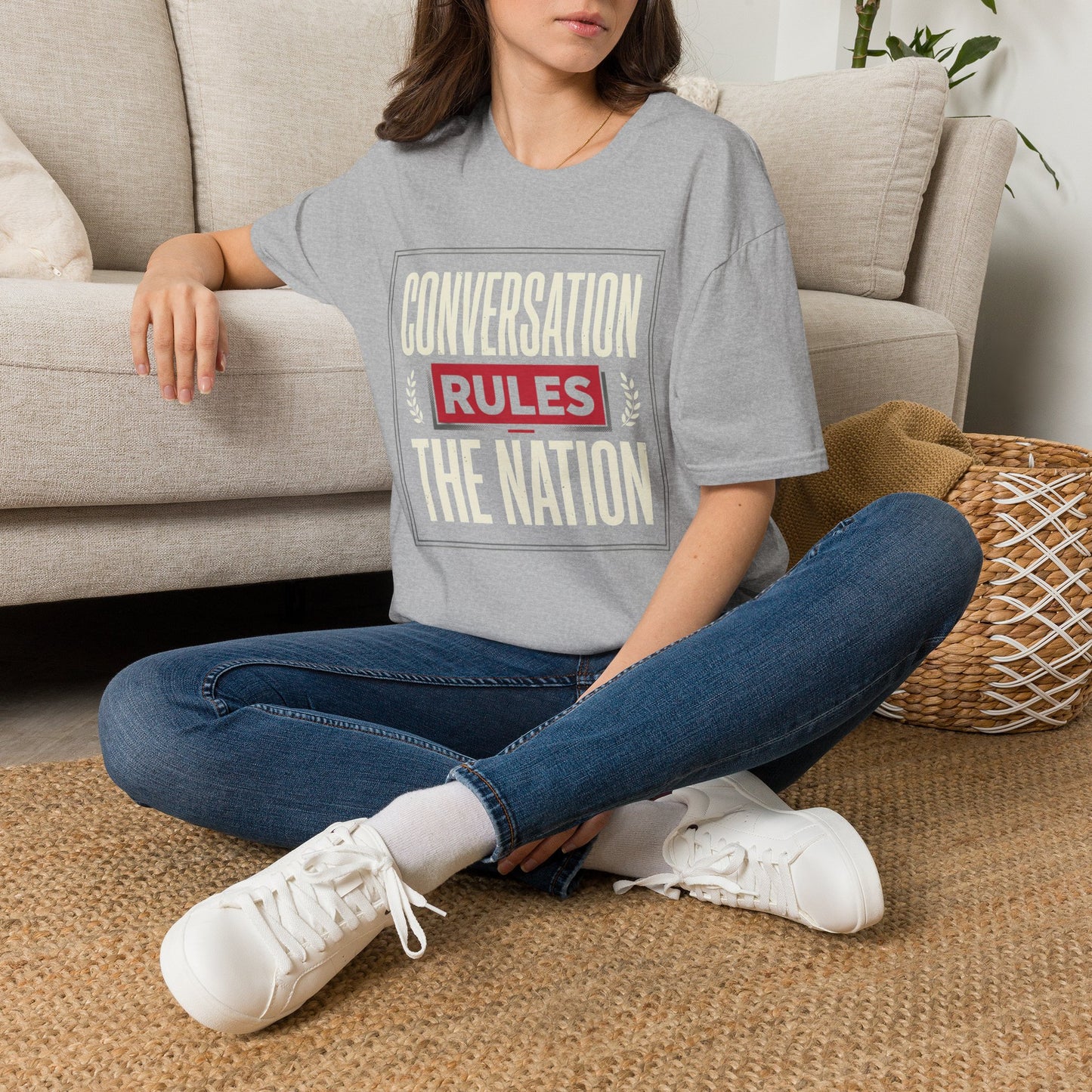 Conversation Rules T-Shirt — "Conversation Rules the Nation" Graphic Tee