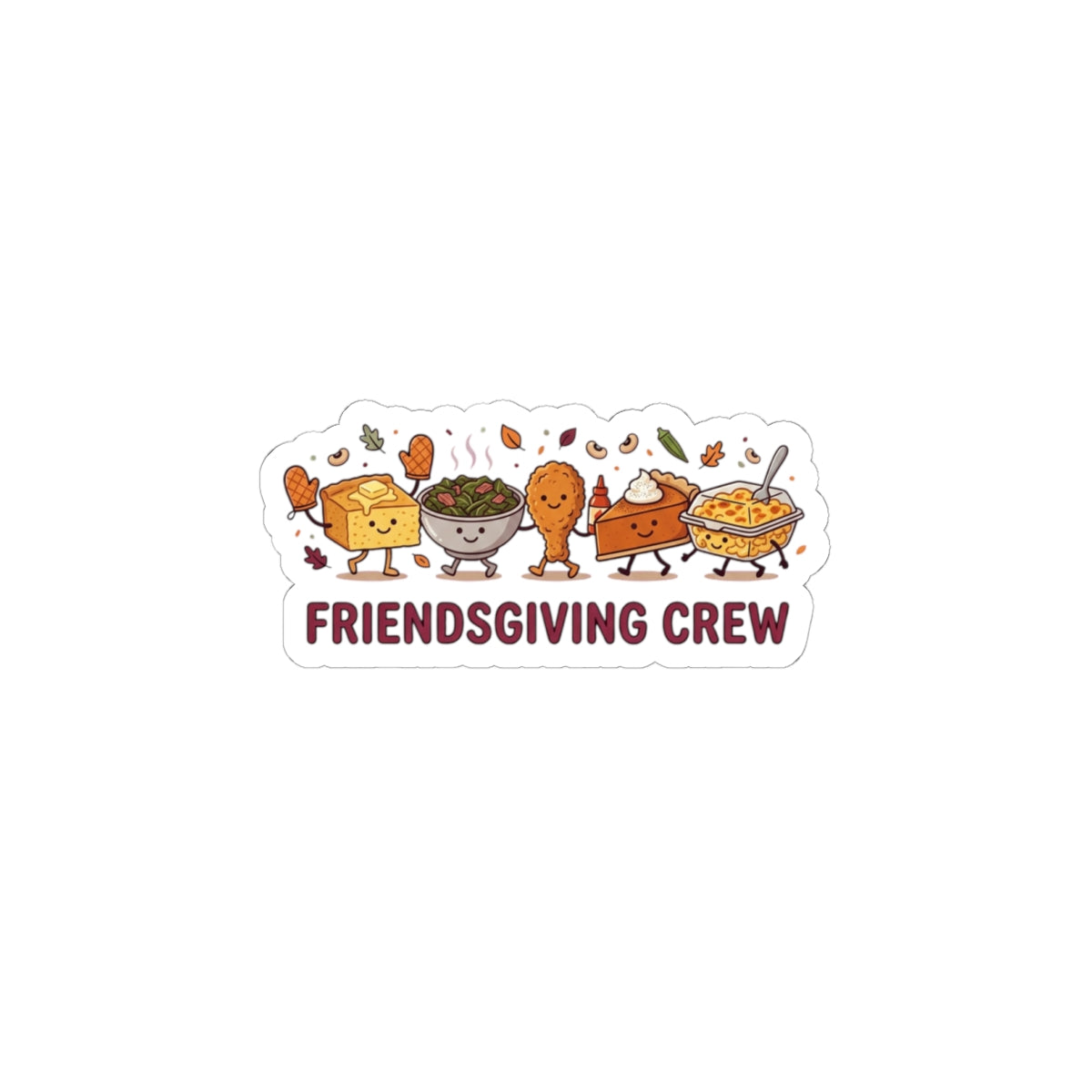 Friendsgiving Crew Sticker | Thanksgiving Thanksgiving Harvest Pumpkin Pie Turkey