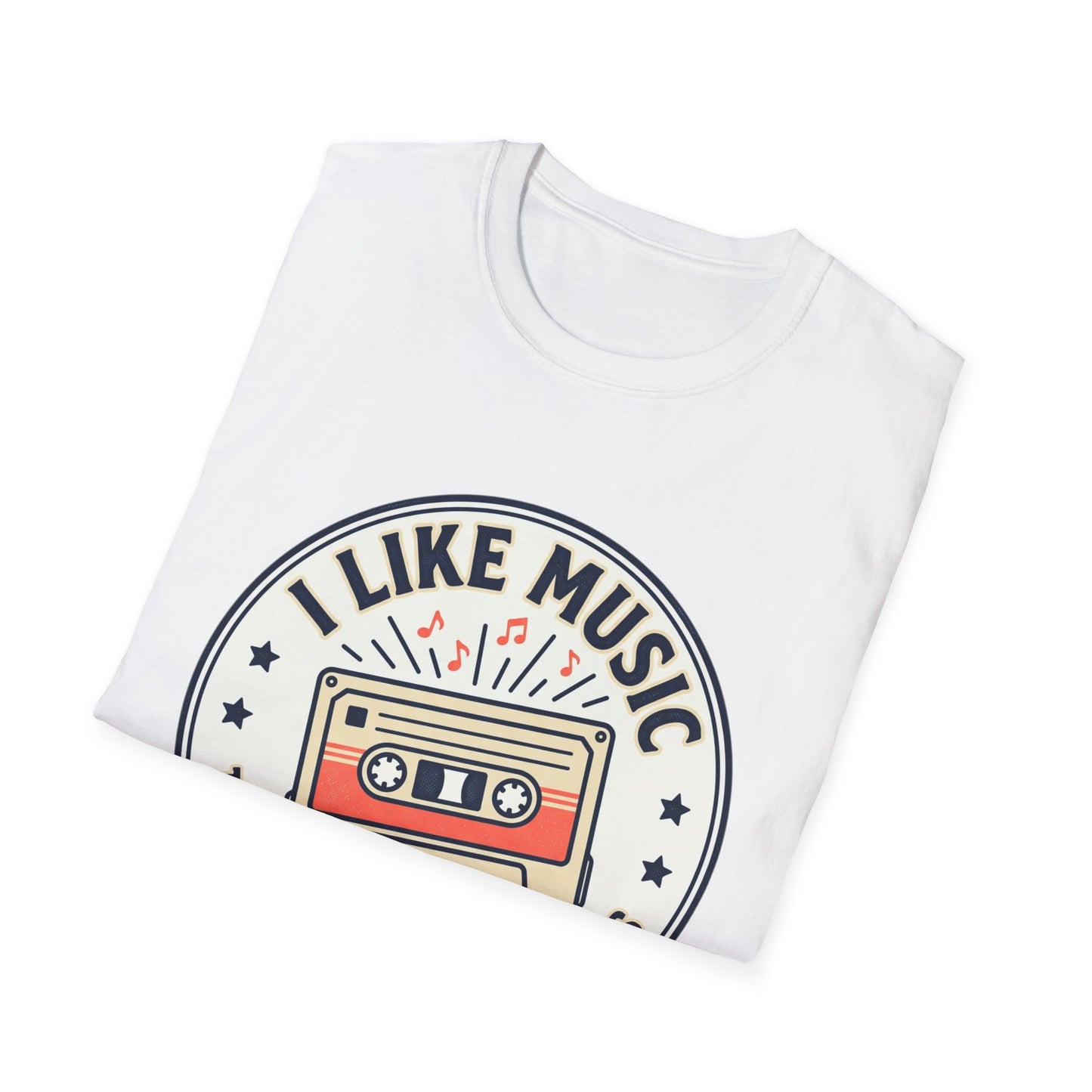 Retro Cassette T-Shirt — "I Like Music That Sings to the Pants" Vintage Music Tee