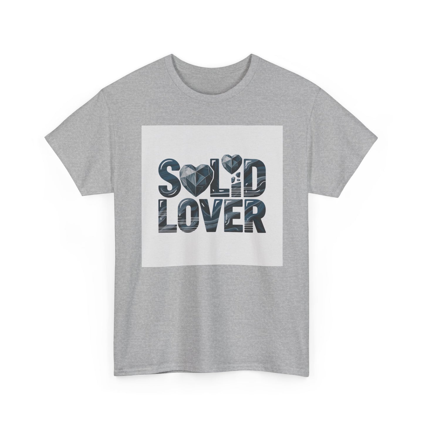 Solid Lover T‑Shirt — Bold Heart Typography Tee for Couples & Romance