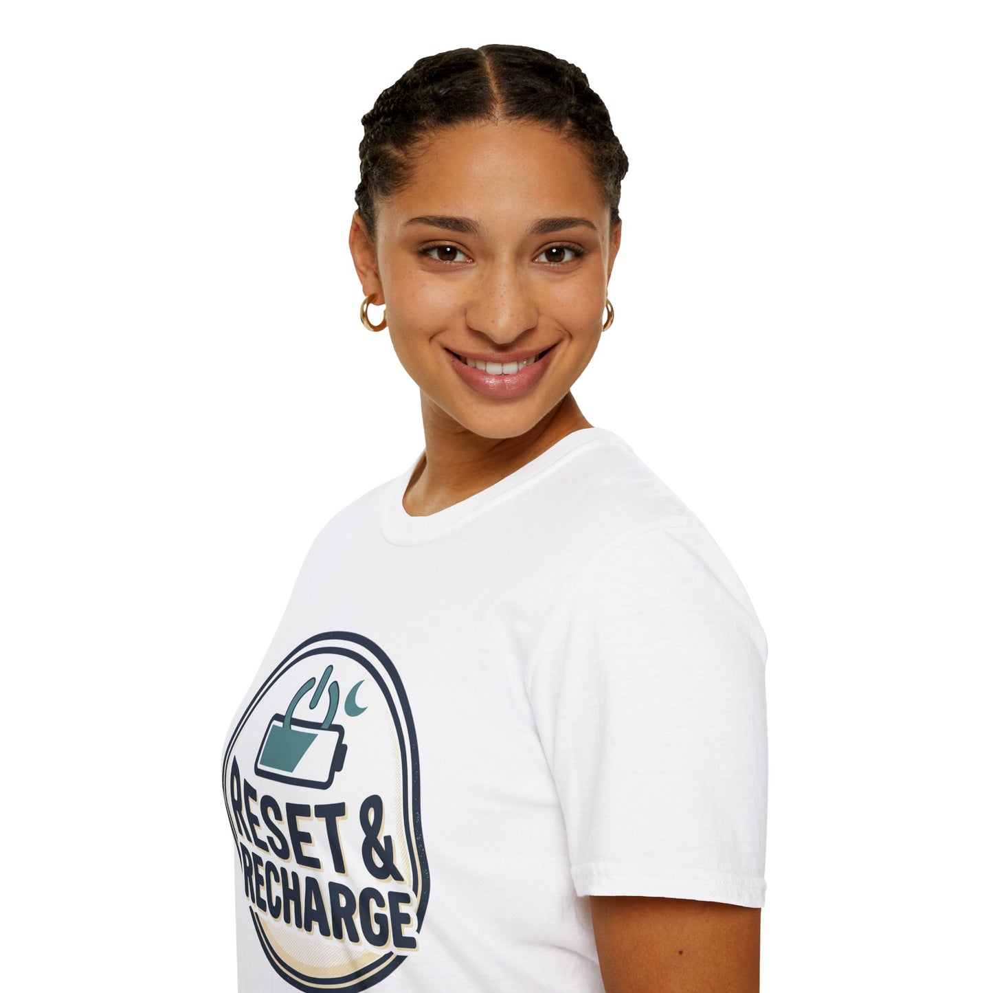 Reset & Recharge T-Shirt — Self-Care Relaxation Graphic Tee