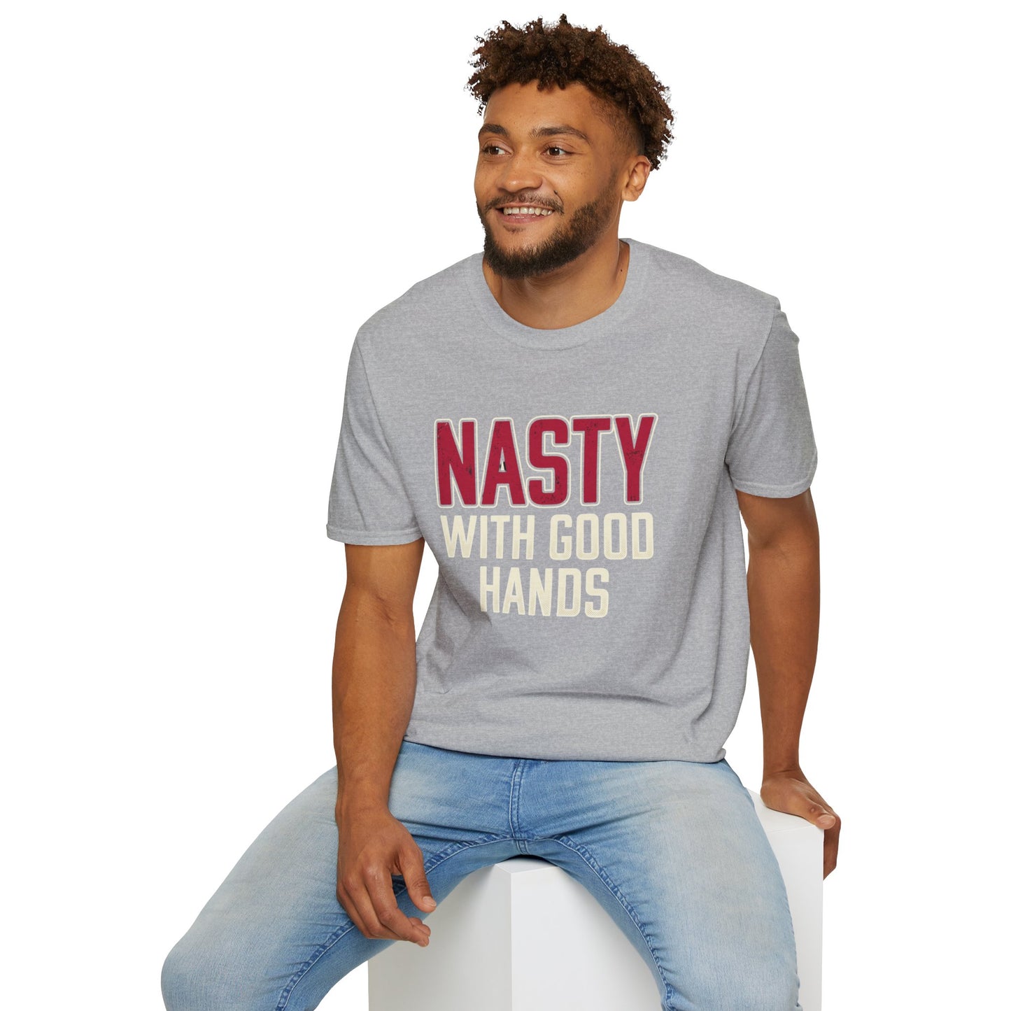 "NASTY With Good Hands" Bold Lettering Graphic Tee