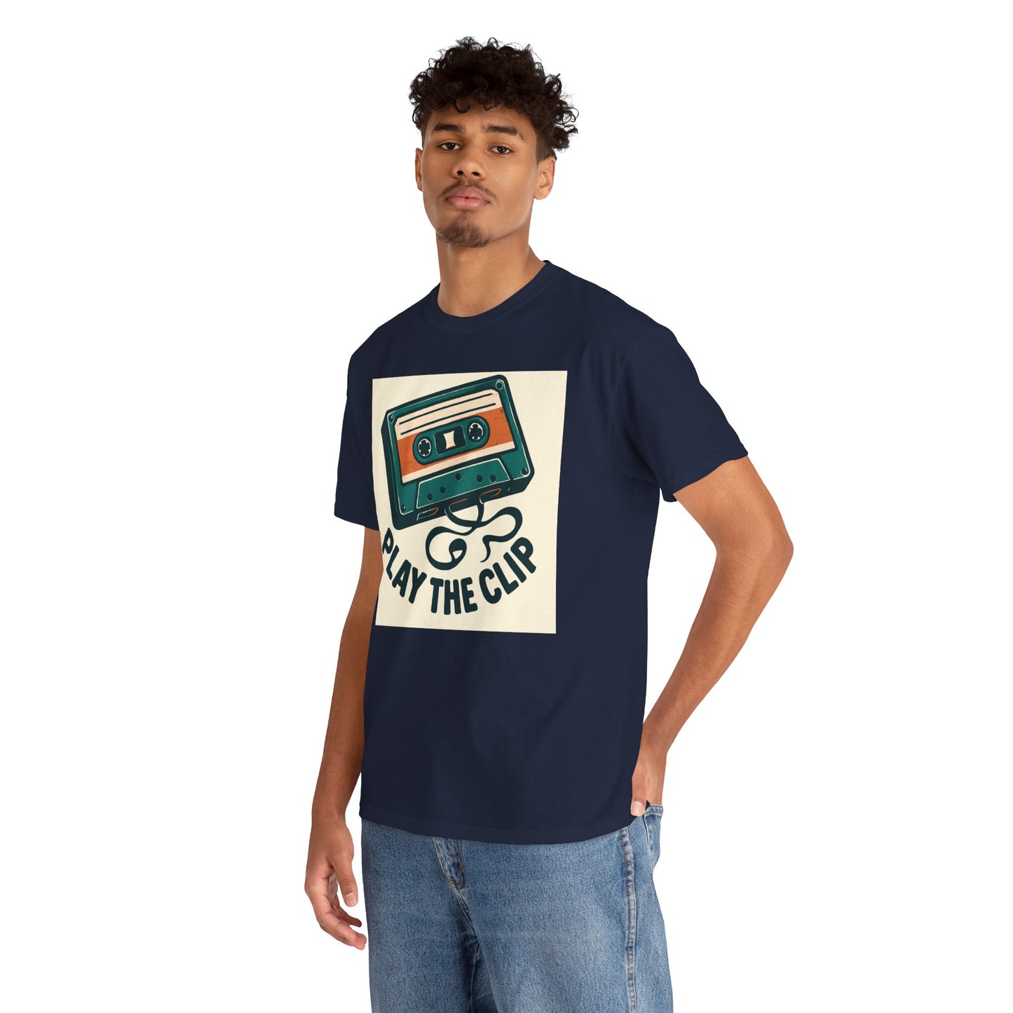 Cassette Tape 'Play the Clip' T-Shirt — Retro Music Tee Printify
