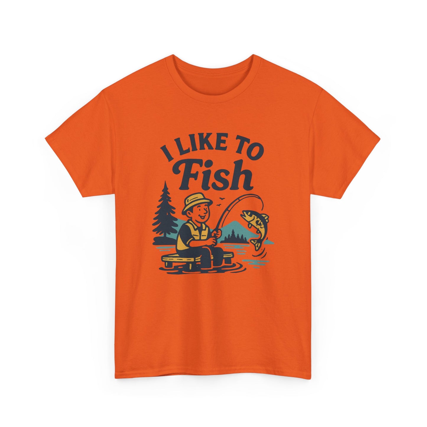 Fishing T-Shirt — "I Like to Fish" Vintage Outdoors Tee
