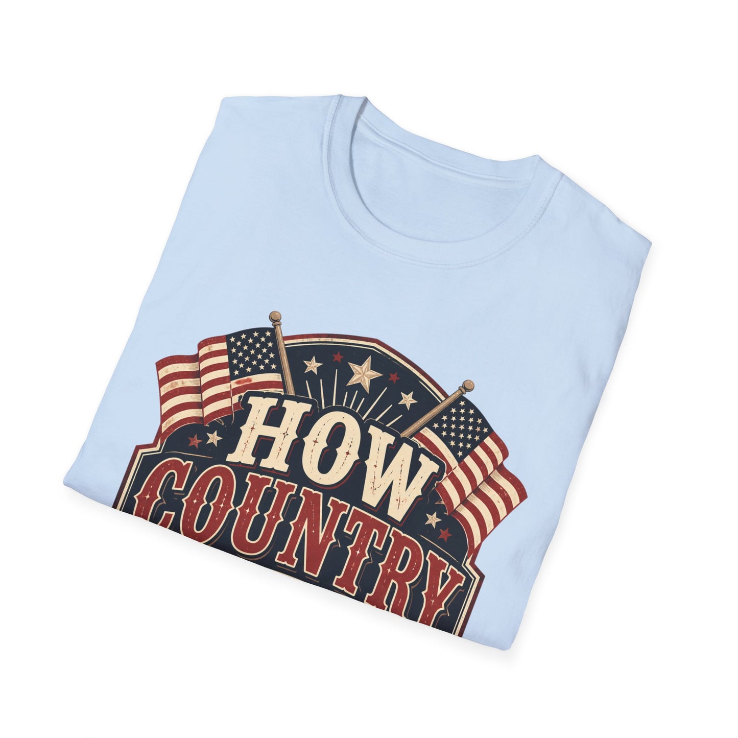 How Country Are You? T-Shirt — Vintage American Flag Country Graphic Tee