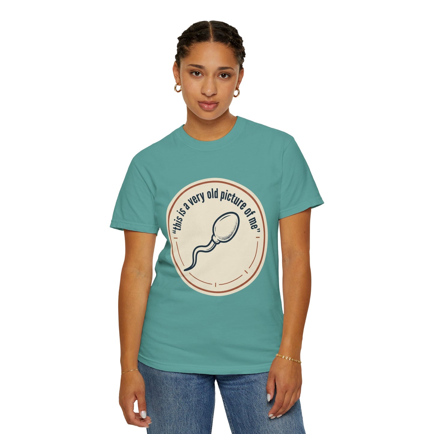 Vintage Sperm Graphic T-Shirt — "this is a very old picture of me"
