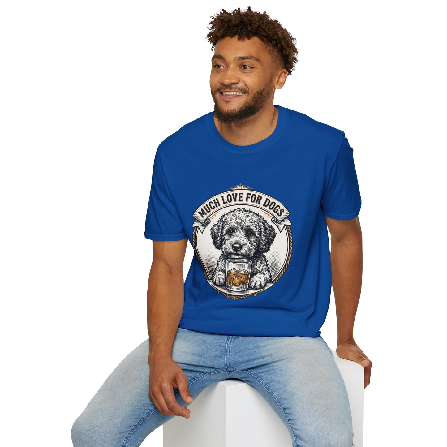 Much Love for Dogs T-Shirt — Vintage Dog Illustration Tee