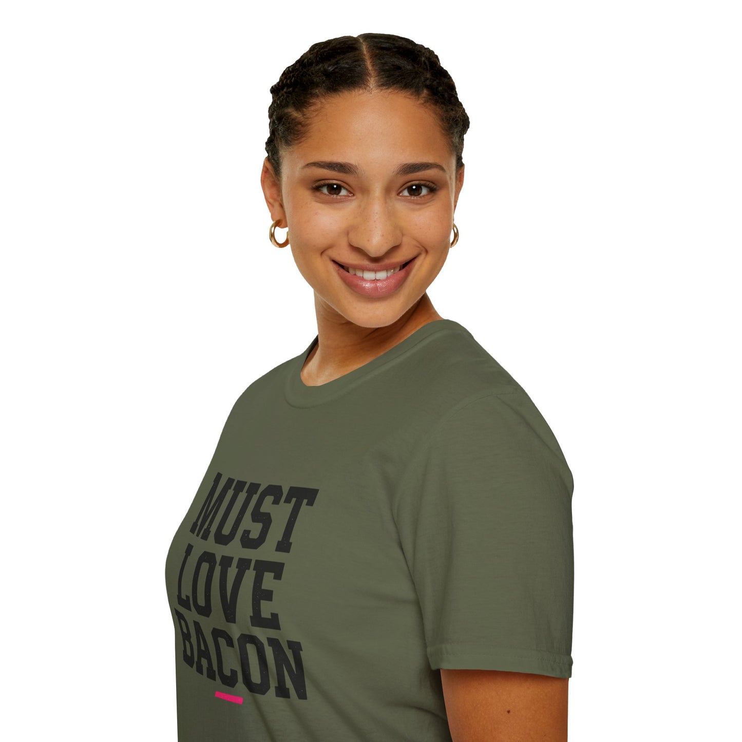 Must Love Bacon T-Shirt — Funny Food Lover Tee for Bacon Fans