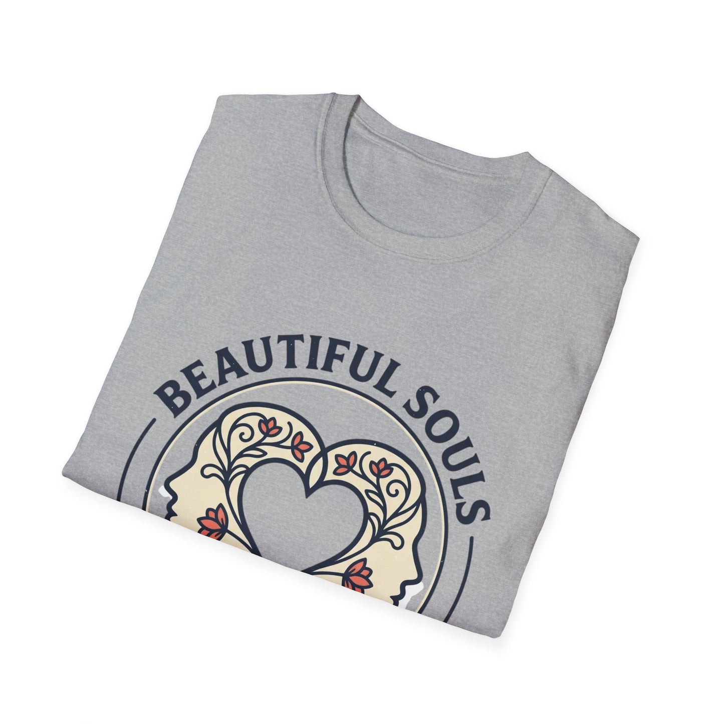 Beautiful Souls Graphic T-Shirt — "Beautiful Souls" Heart Floral Tee