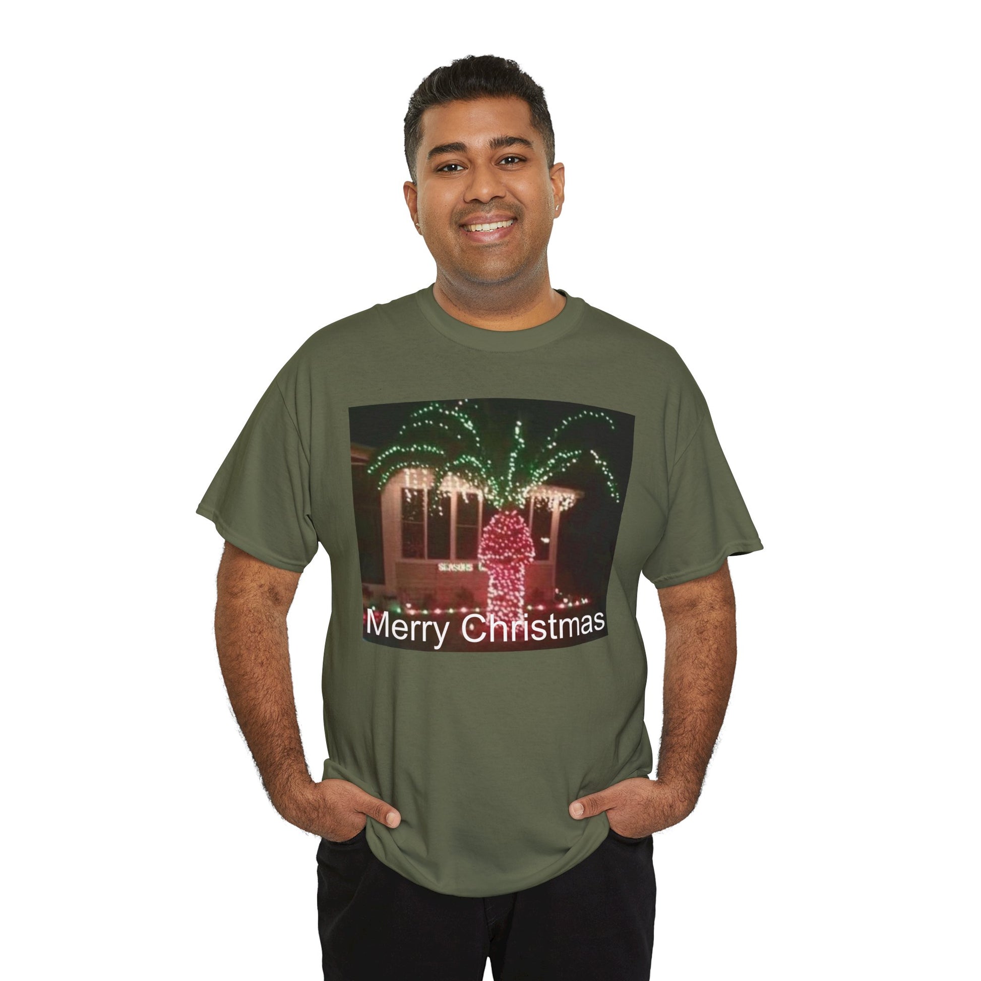 Christmas Lights Tee — 'Merry Christmas' Holiday Graphic T-Shirt Printify