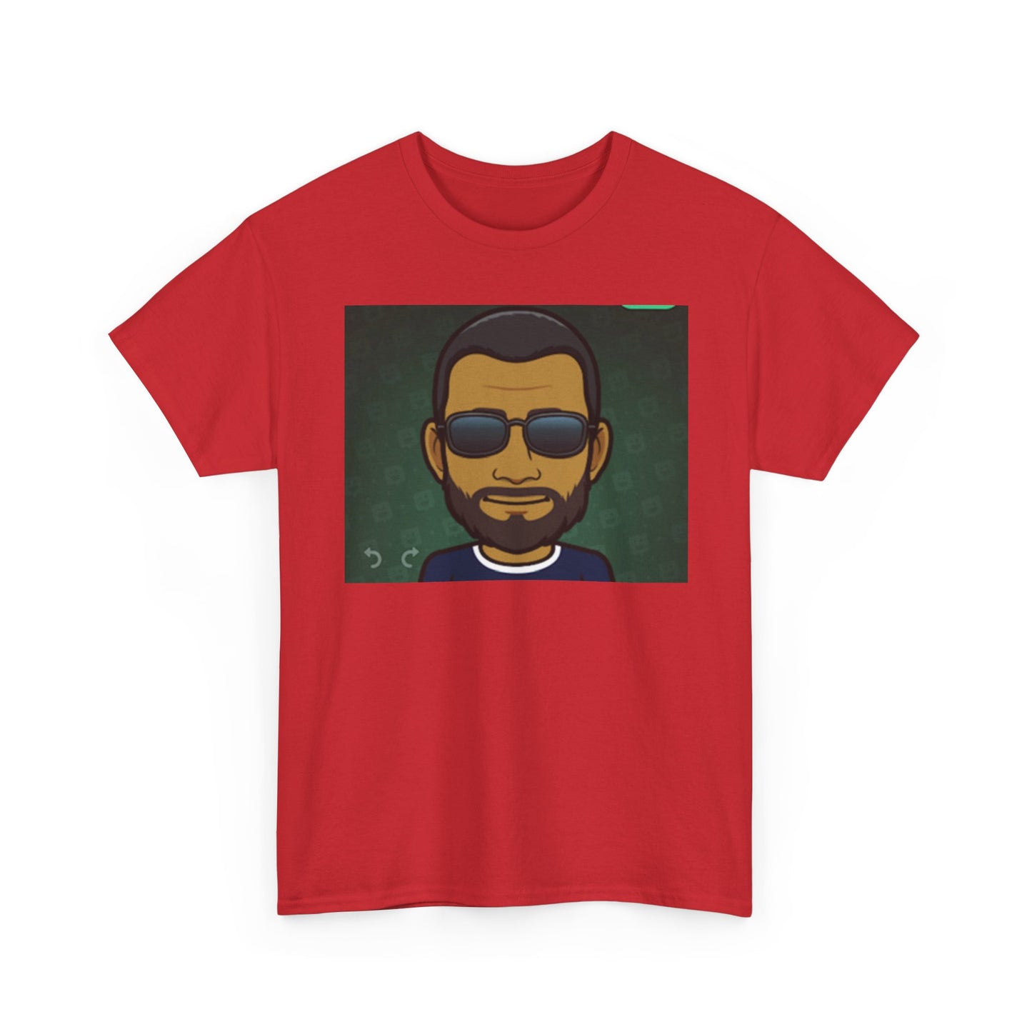Bitmoji Portrait Tee — Cool Sunglasses Avatar Graphic T-Shirt Printify