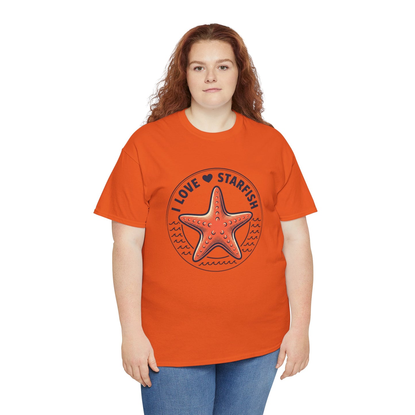 Starfish Tee — "I Love Starfish" Beach Graphic T-Shirt