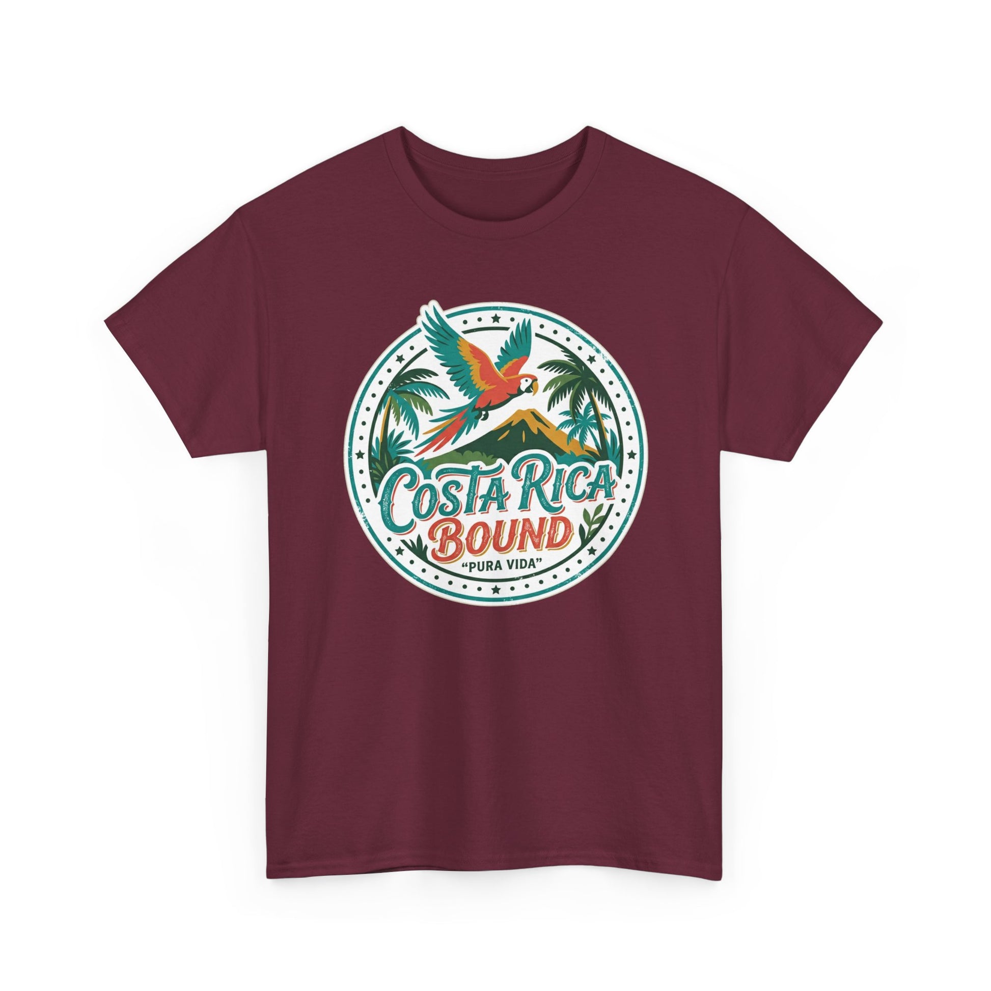 Costa Rica Bound T-Shirt — Tropical Parrot Travel Tee Printify