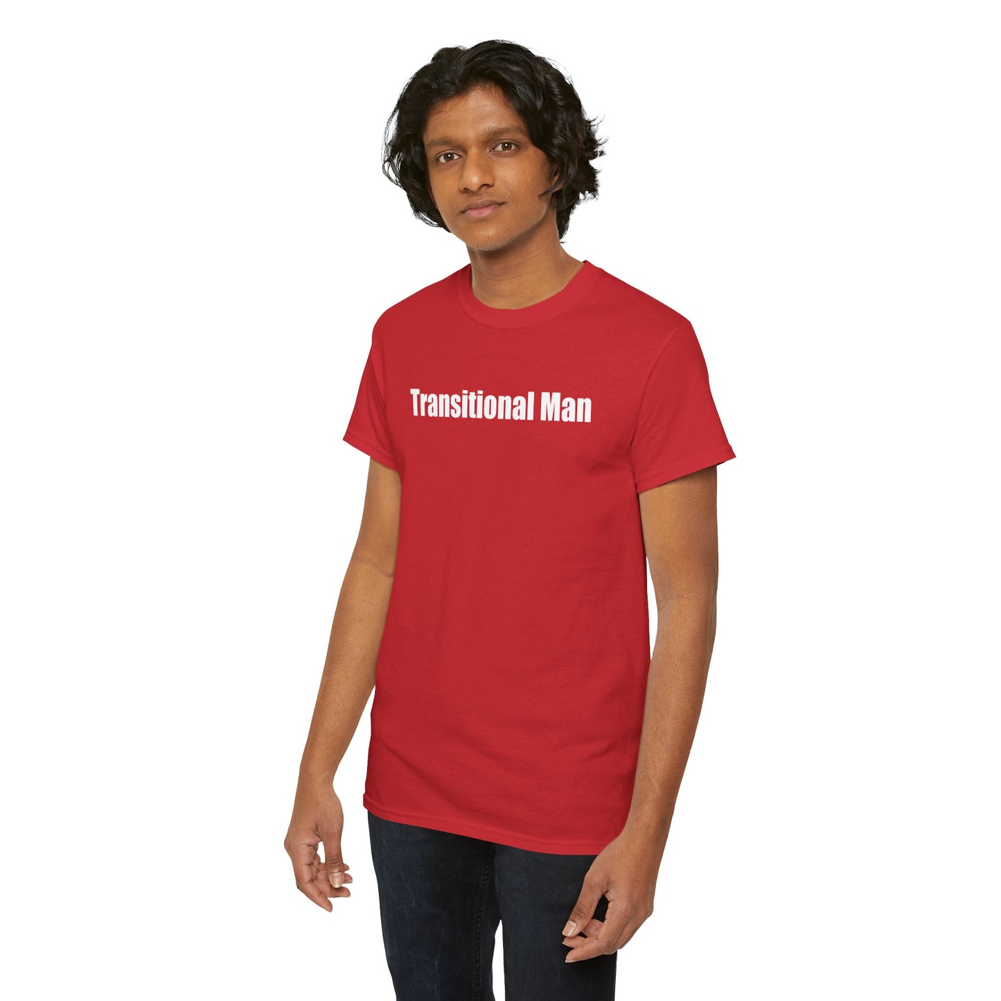 Transitional Man Tee — Bold Text Gender Transition Awareness Shirt Printify
