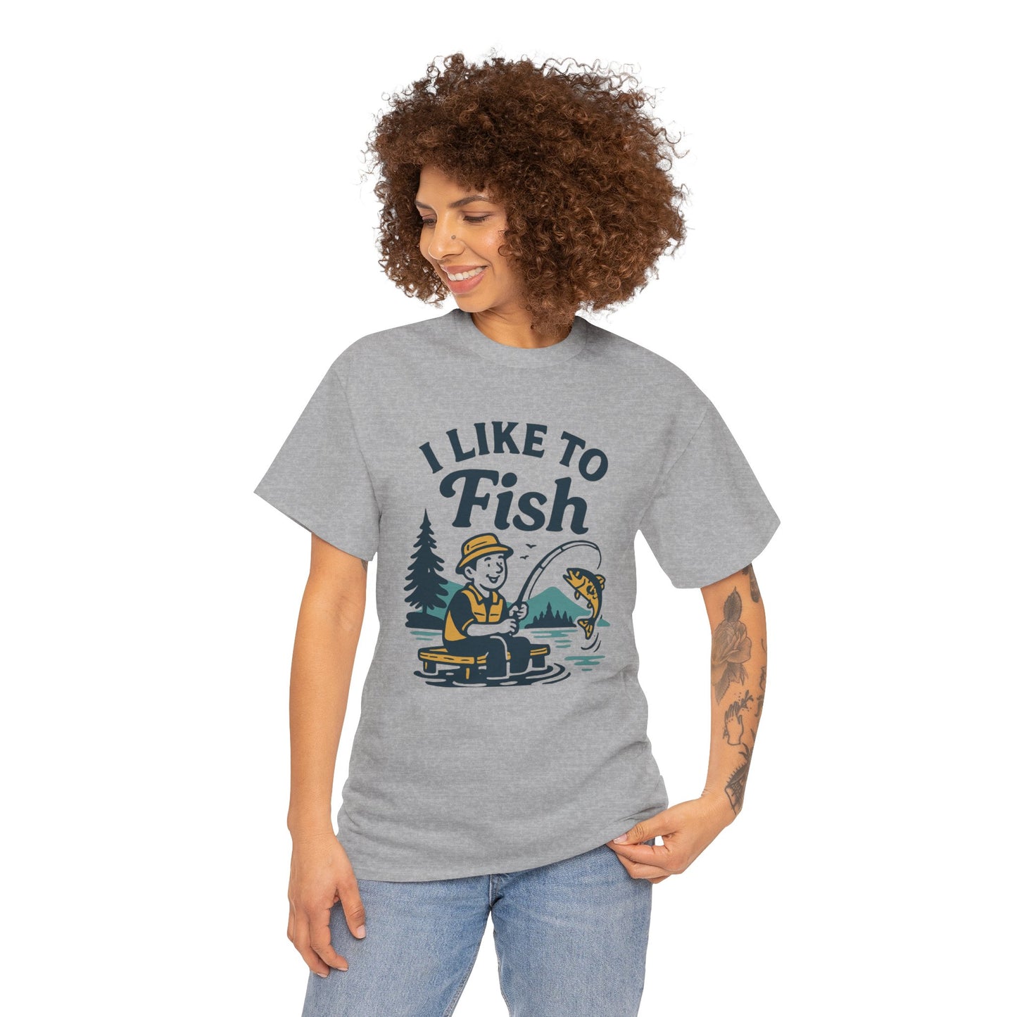 Fishing T-Shirt — "I Like to Fish" Vintage Outdoors Tee