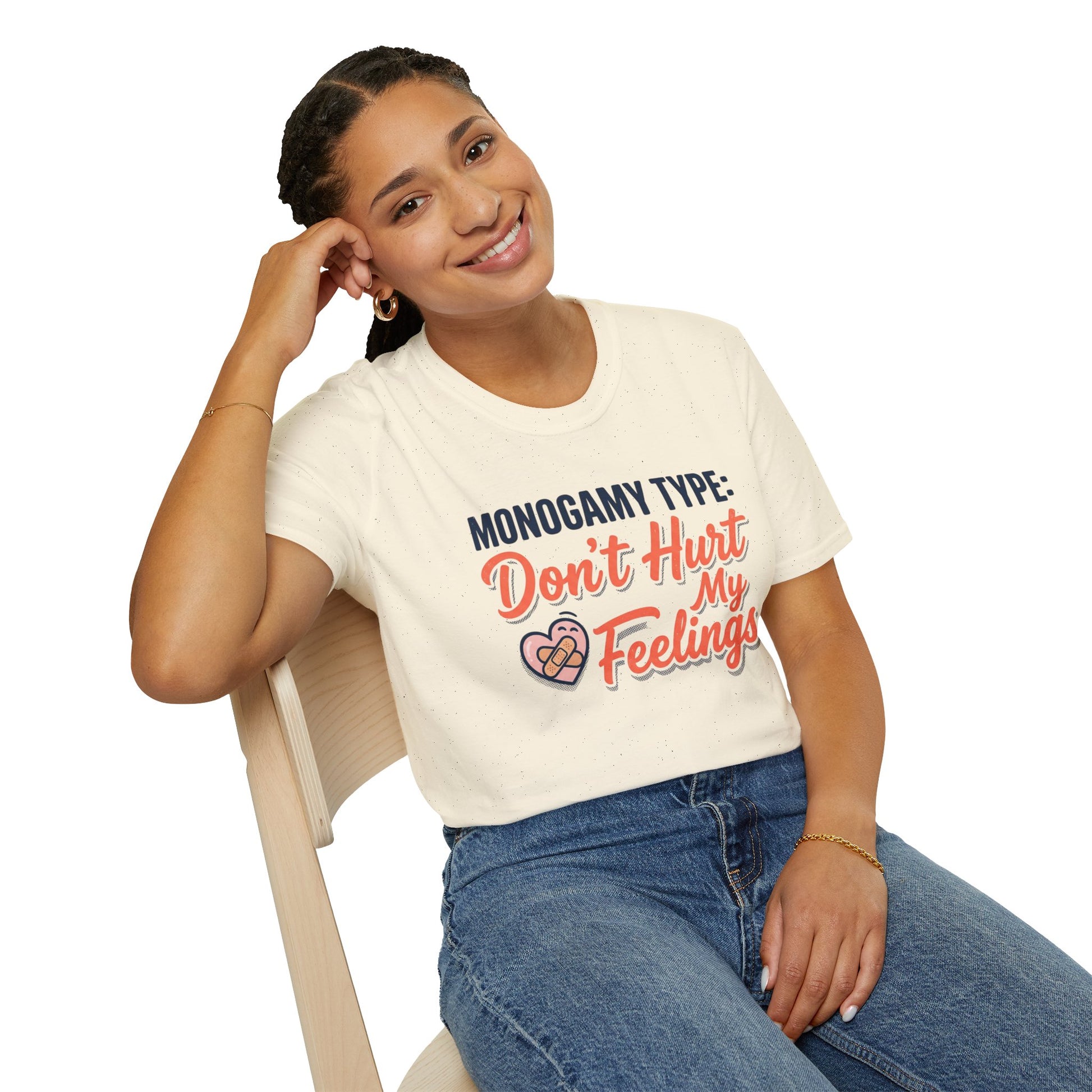 "Monogamy Type: Don't Hurt My Feelings" Graphic Tee Printify