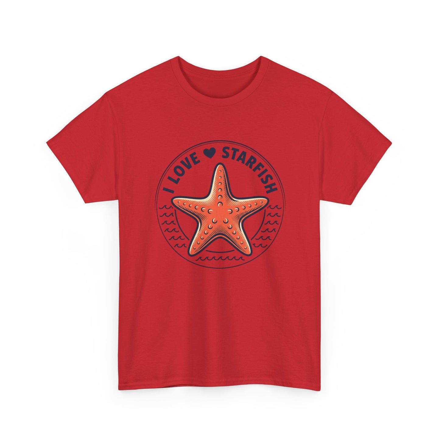 Starfish Tee — "I Love Starfish" Beach Graphic T-Shirt