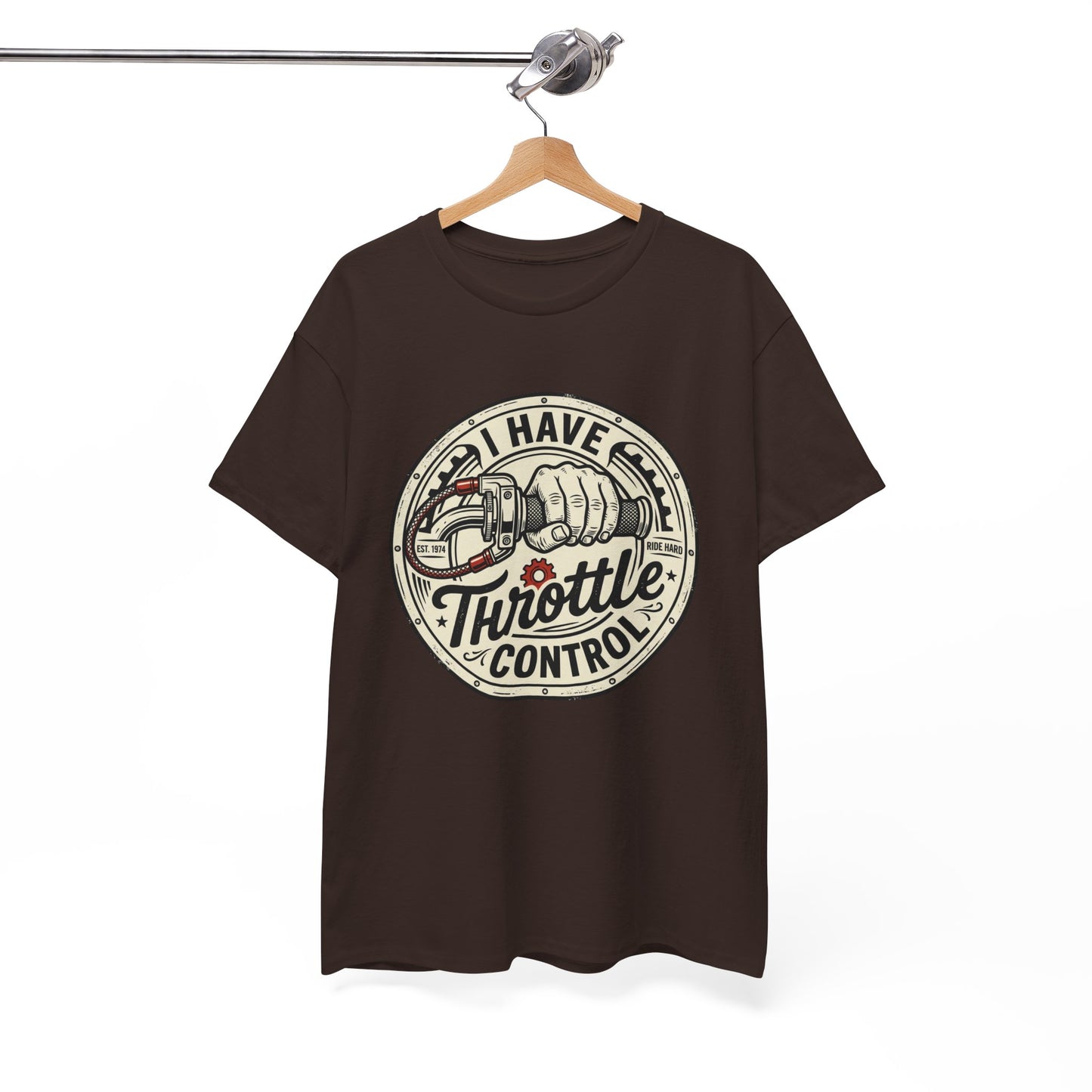 Throttle Control T-Shirt — "I Have Throttle Control" Vintage Motorcycle Tee