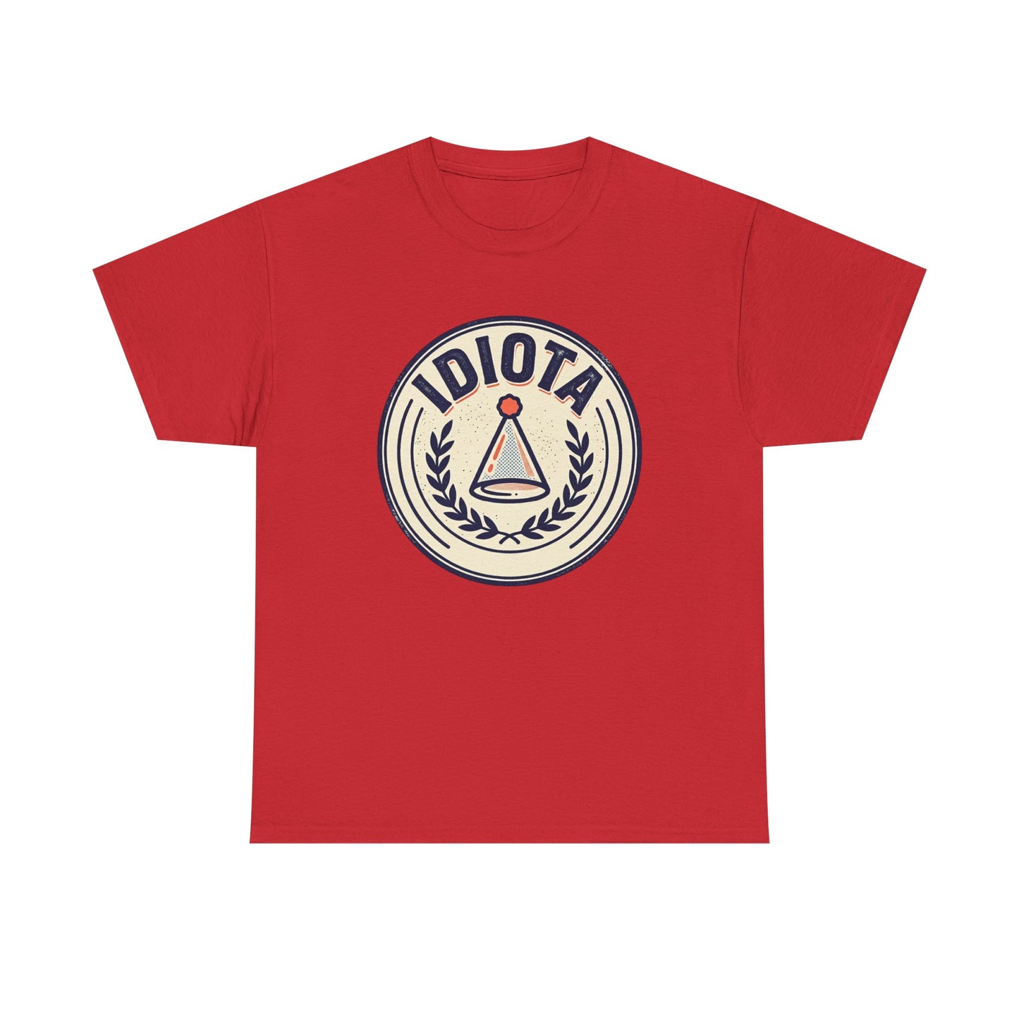Idiota Crest T-Shirt — Vintage Emblem Graphic Tee