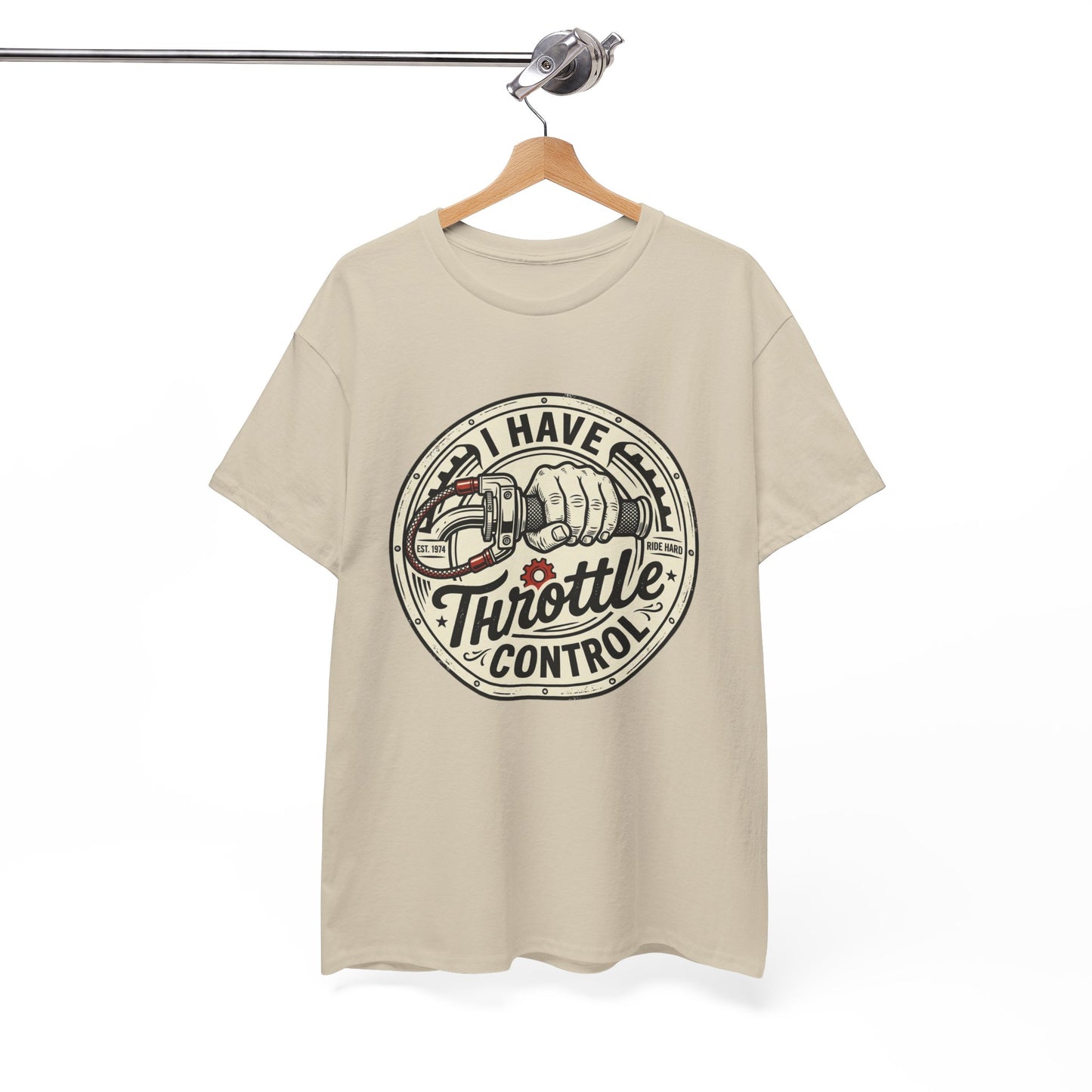 Throttle Control T-Shirt — "I Have Throttle Control" Vintage Motorcycle Tee