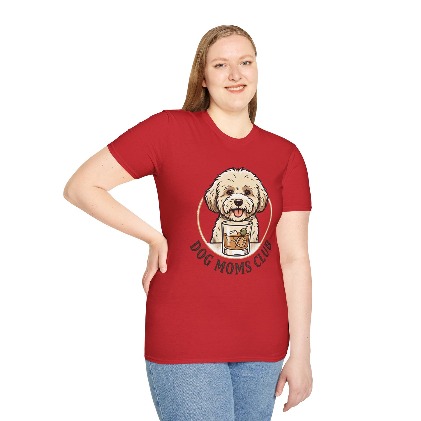 Dog Moms Club T-Shirt — Cute Doodle Dog Graphic Tee