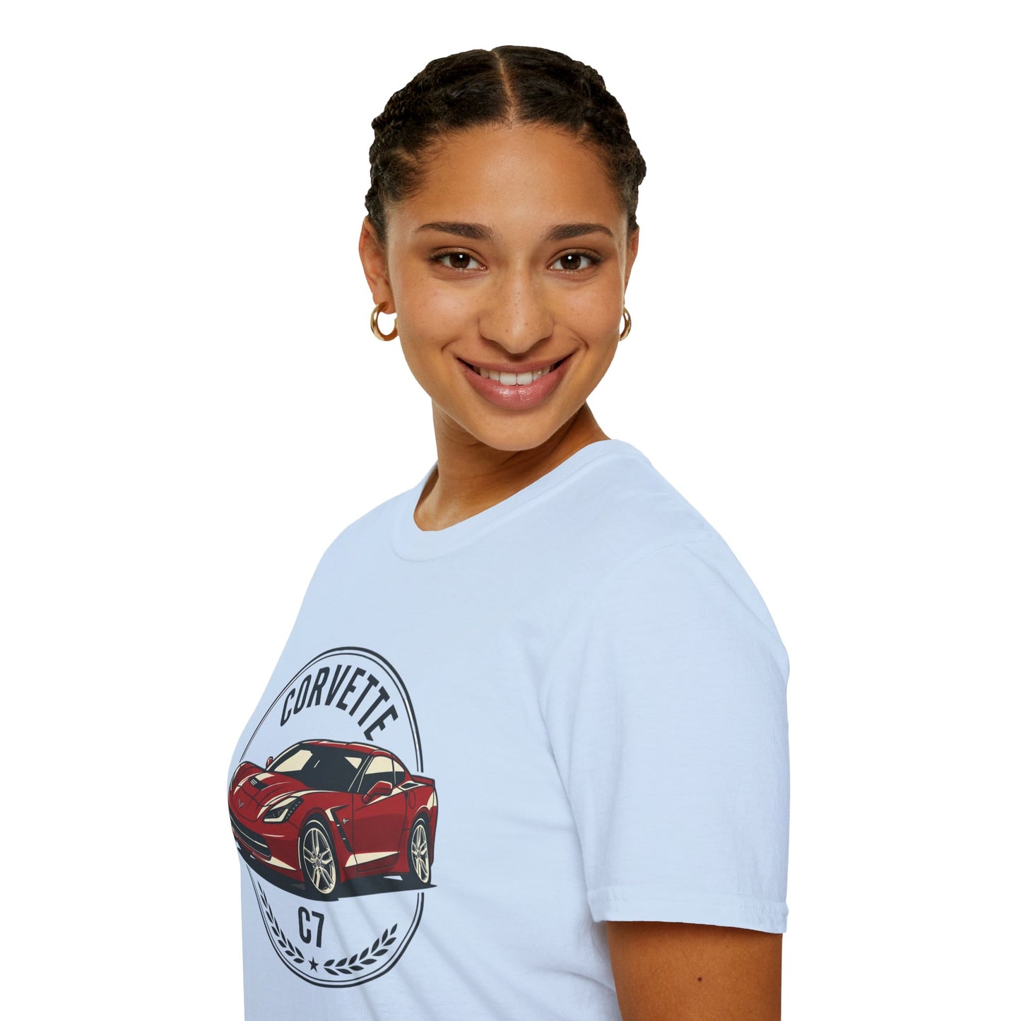Corvette C7 Tee — Retro Red Sports Car T-Shirt