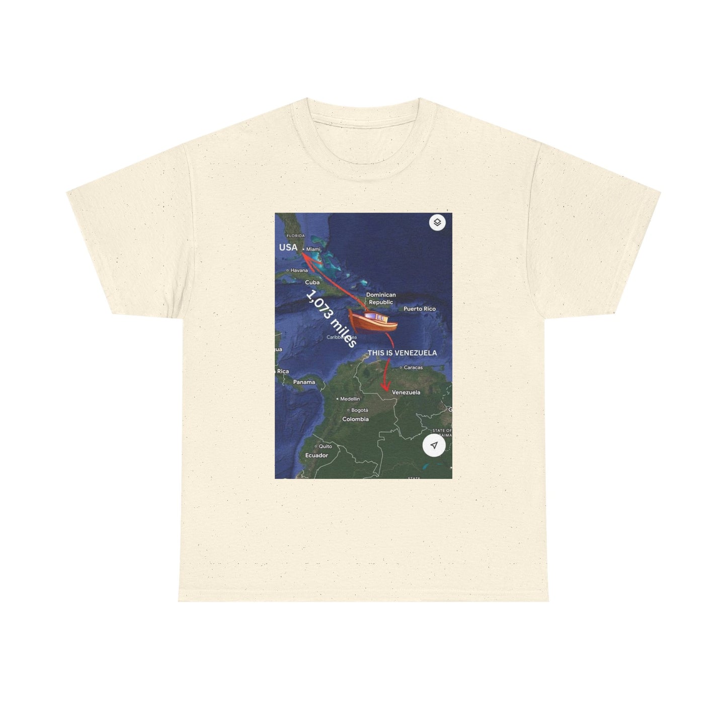 Weather Radar Tee — Tropical Storm Tracking Map Graphic Shirt Printify