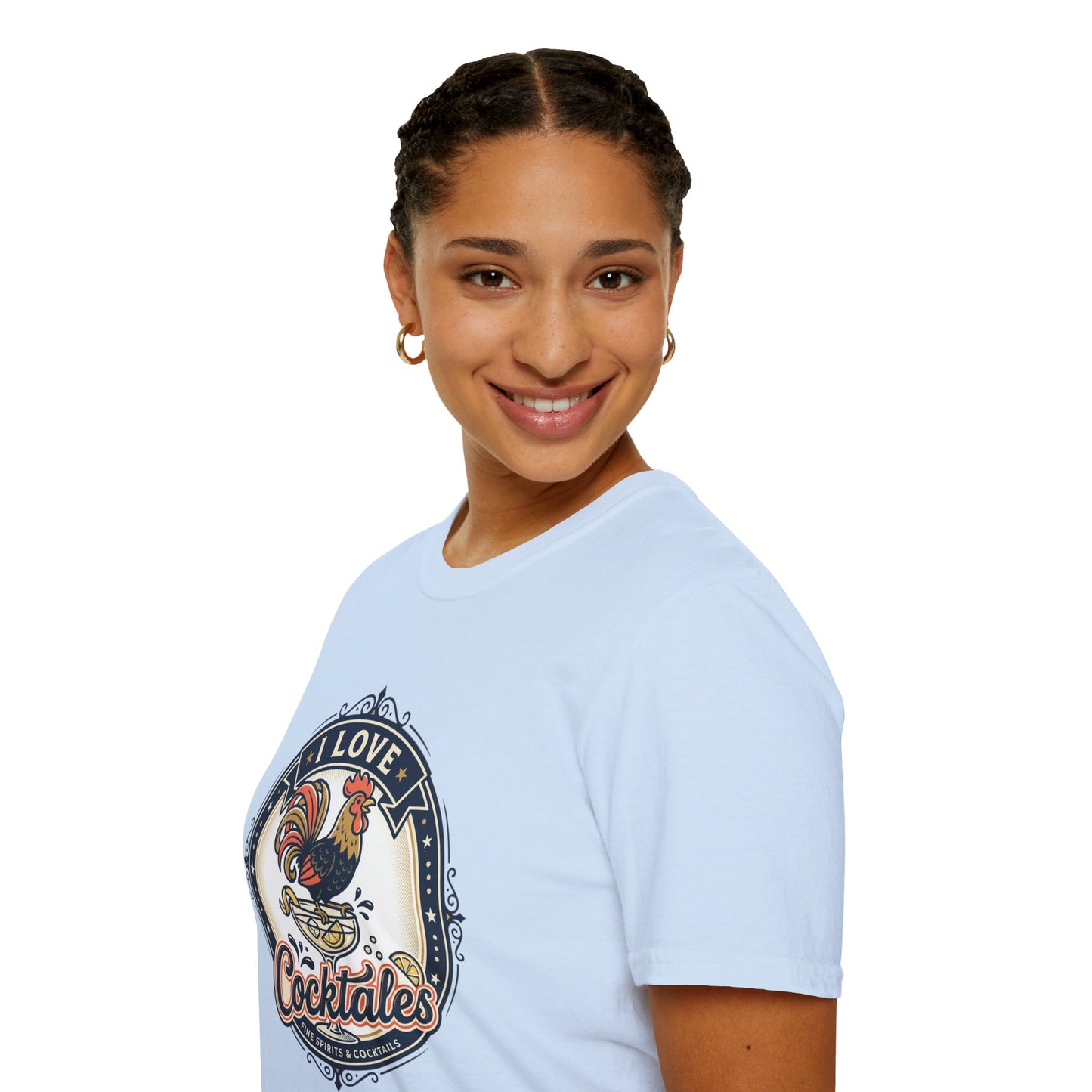 I Love Cocktales T-Shirt — Retro Rooster Cocktail Bar Tee