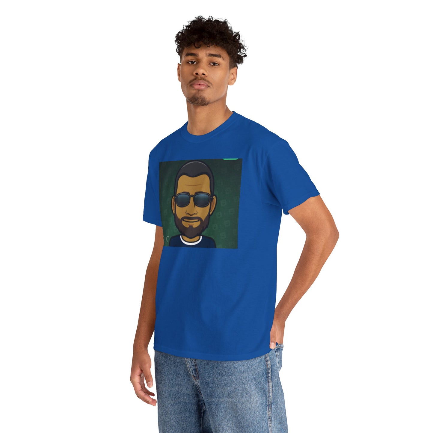 Bitmoji Portrait Tee — Cool Sunglasses Avatar Graphic T-Shirt Printify