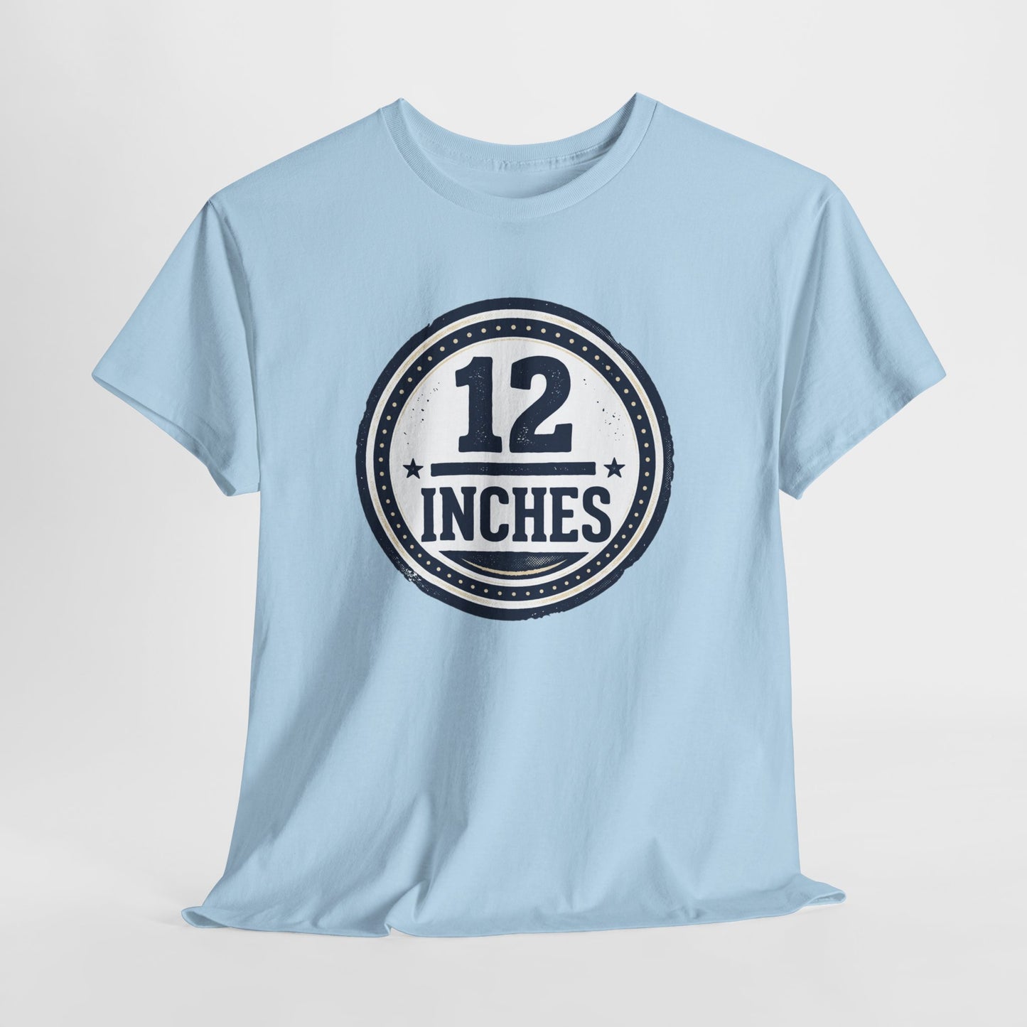 12 Inches Badge T-Shirt — Vintage Stamp Graphic Tee