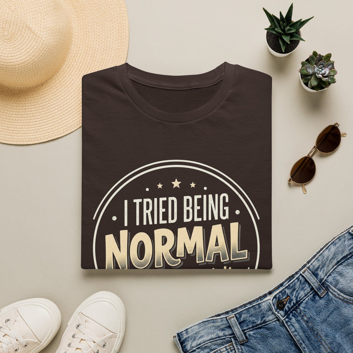 I Tried Being Normal T‑Shirt — Funny Vintage Novelty Tee
