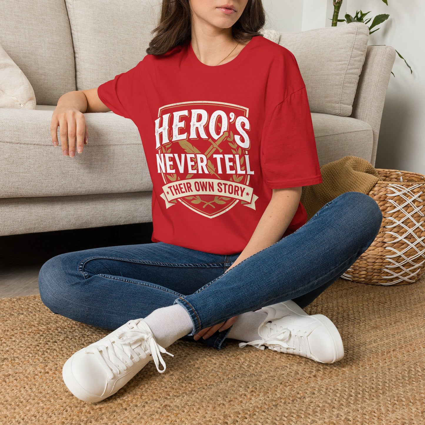 Hero's Never Tell T-Shirt — 'Hero's Never Tell Their Own Story' Graphic Tee for Veterans & First Responders