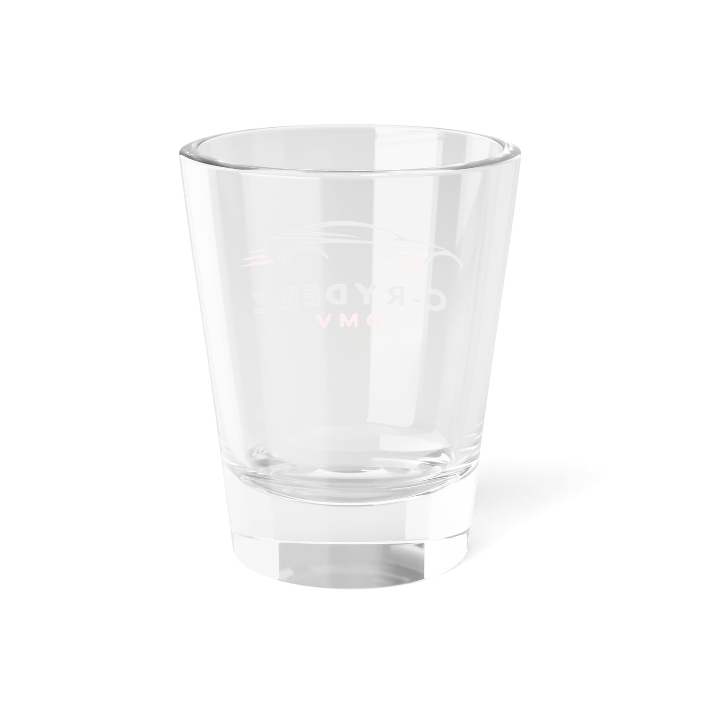 C-RYDERZ DMV Logo Shot Glass — 1.5 oz Branded Car Enthusiast Glass