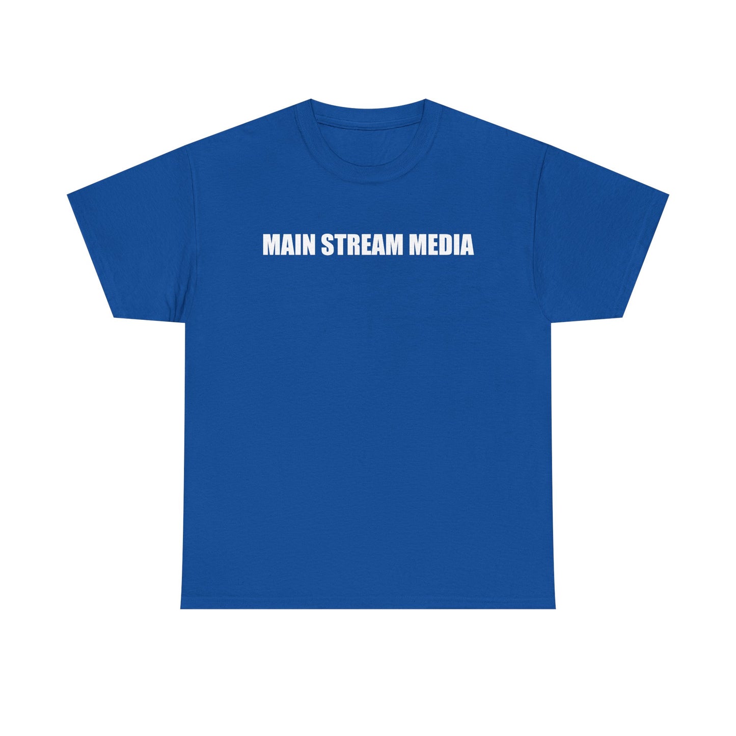 Main Stream Media Graphic Tee — Bold Statement Black T‑Shirt