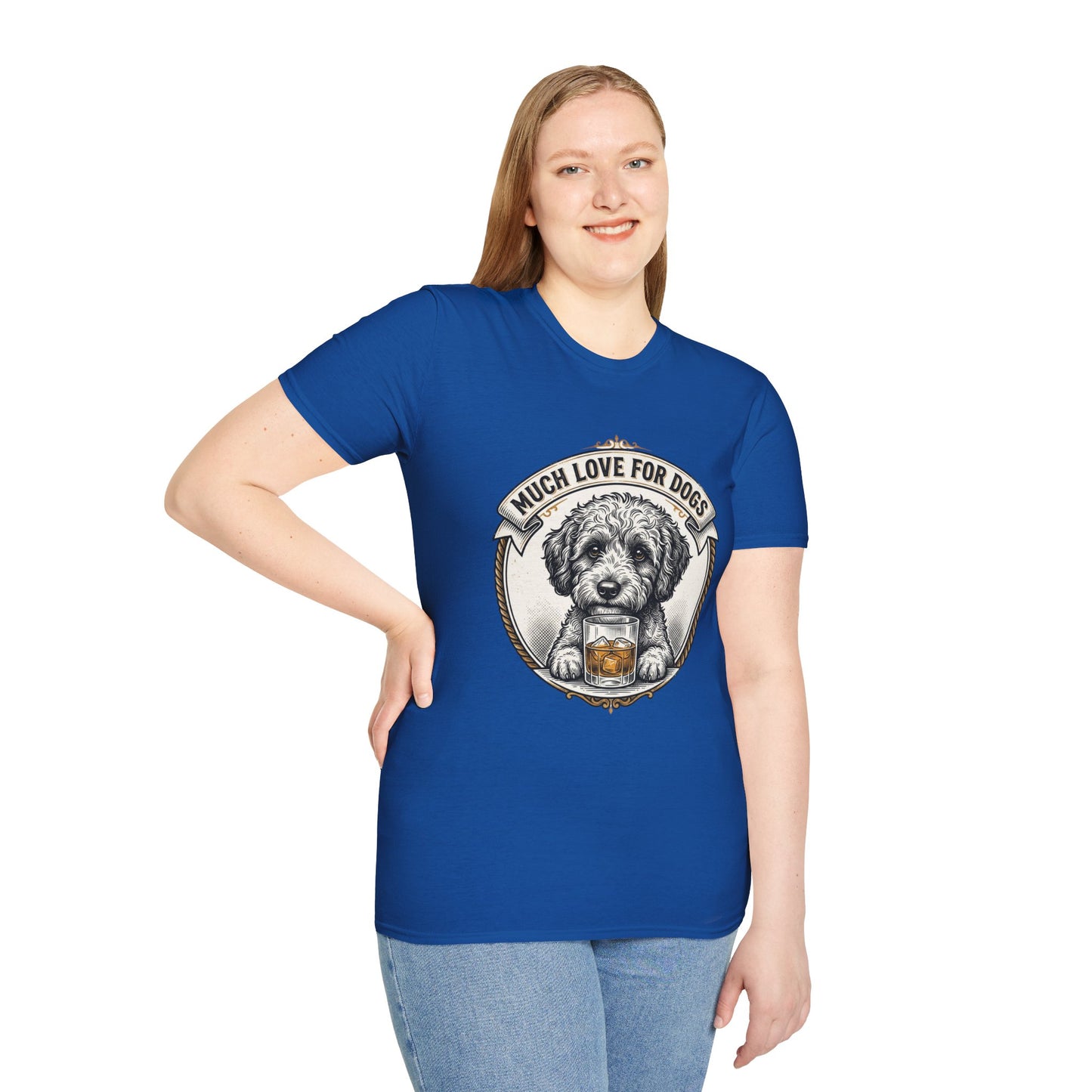 Much Love for Dogs T-Shirt — Vintage Dog Illustration Tee
