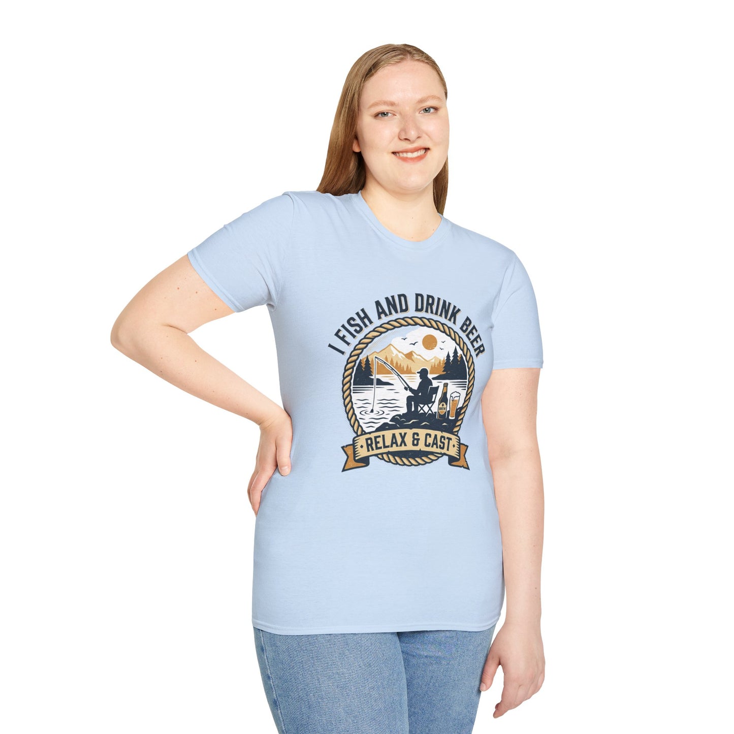 Fishing & Beer T-Shirt — "I Fish and Drink Beer" Relax & Cast Graphic Tee